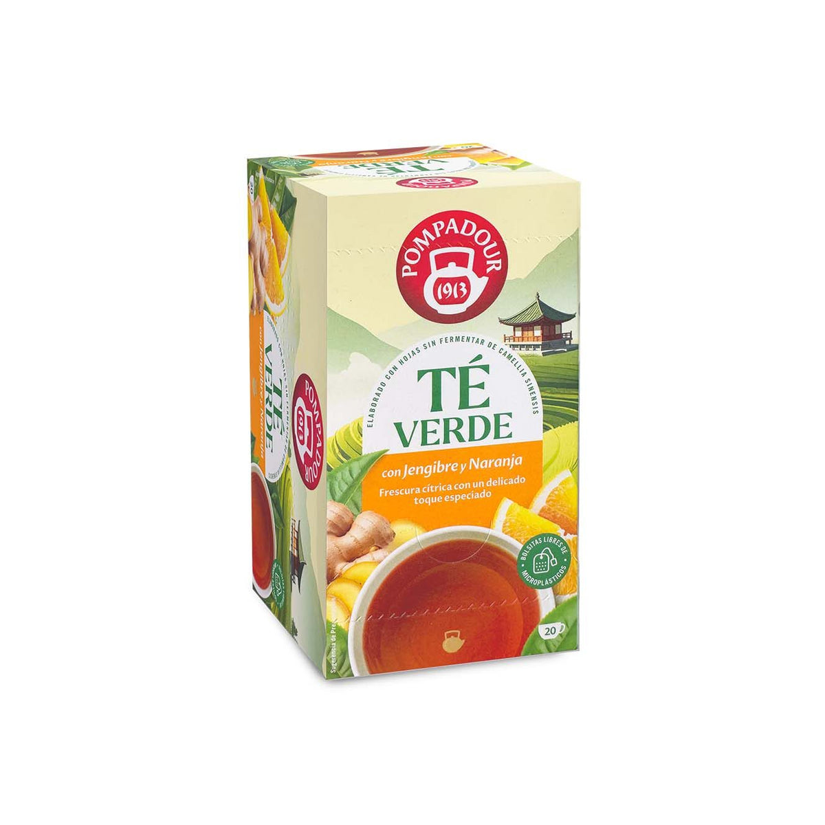 Té verde c/jengibre/naranja Pompadour p20