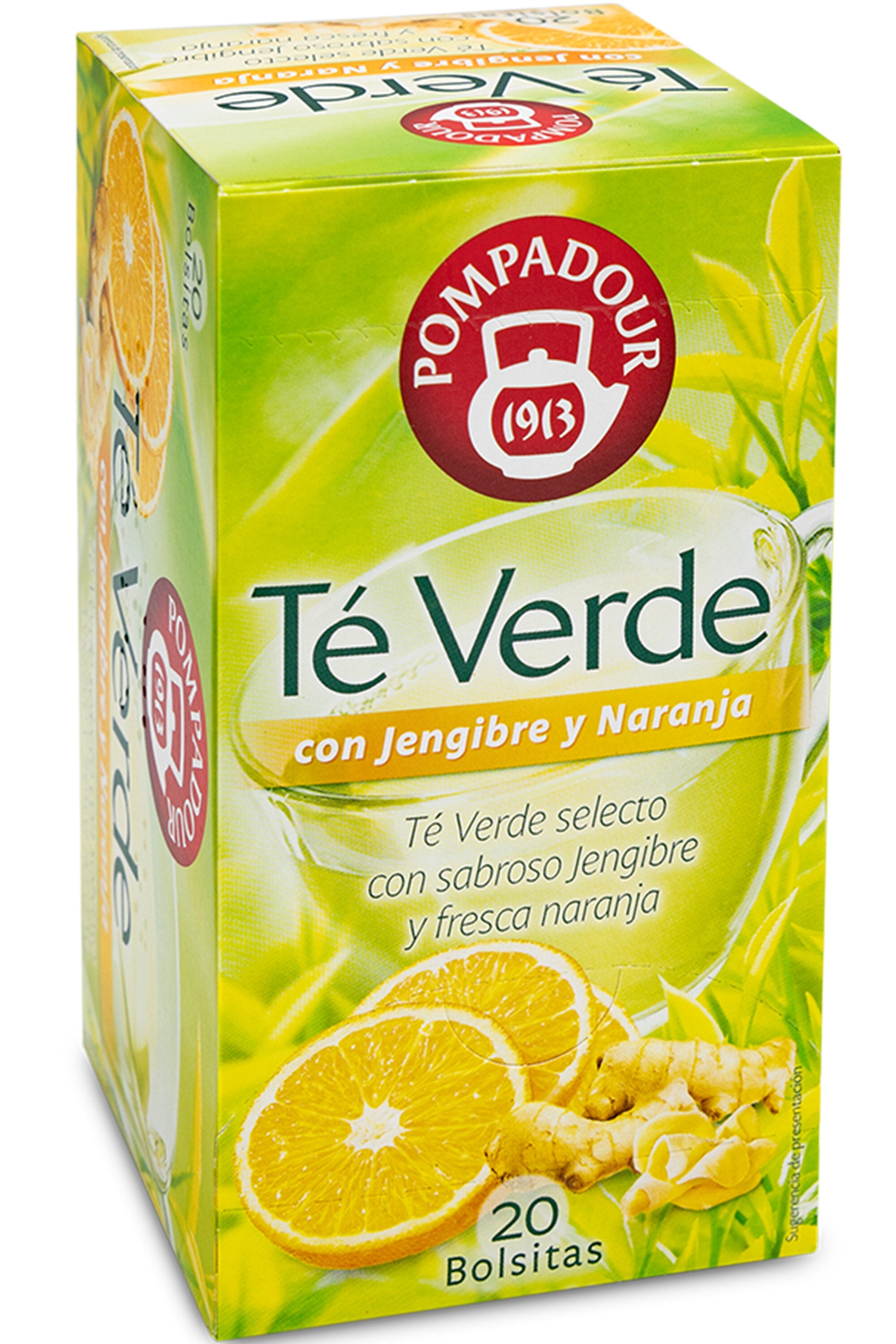 Té verde c/jengibre/naranja Pompadour p20