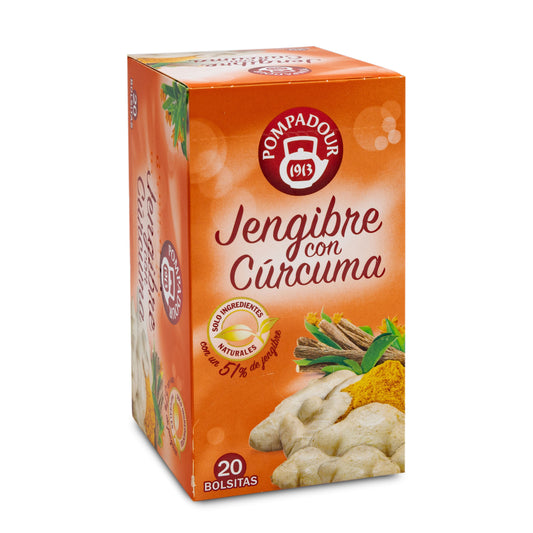 Infusion jengigre con curcuma Pompadour 20u La Despensa