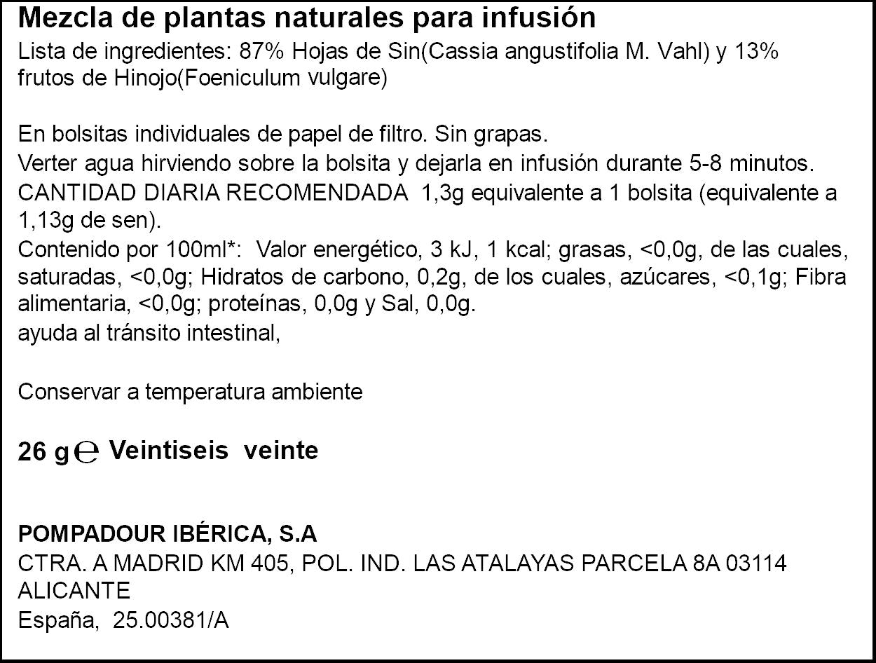 Infusion ultralax Pompadour 20u