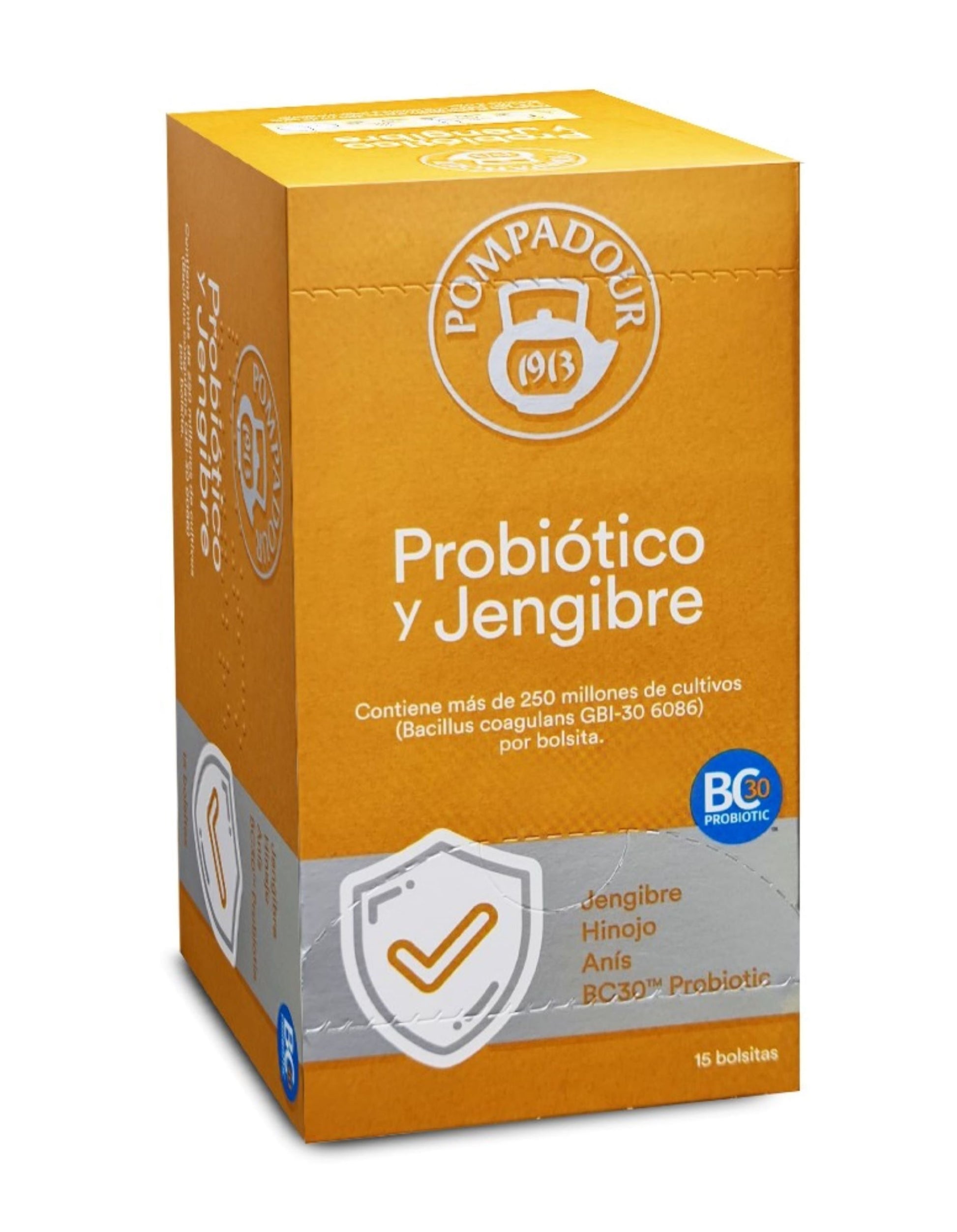 Probioticos y jengible Pompadour 15u
