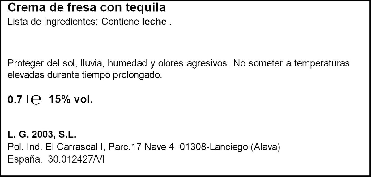 Crema tequila fresa Kick the rules 700ml