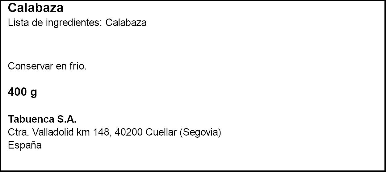 Calabaza troceada 400g