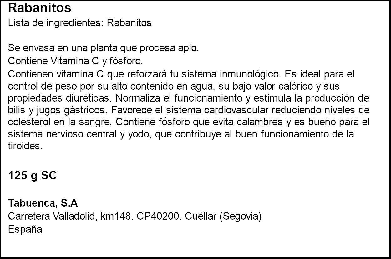 Rabanito 200g