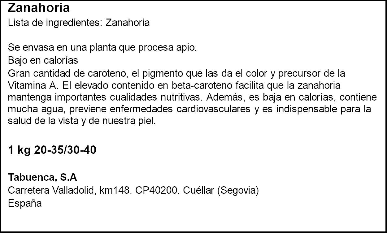 Zanahoria bolsa 1kg