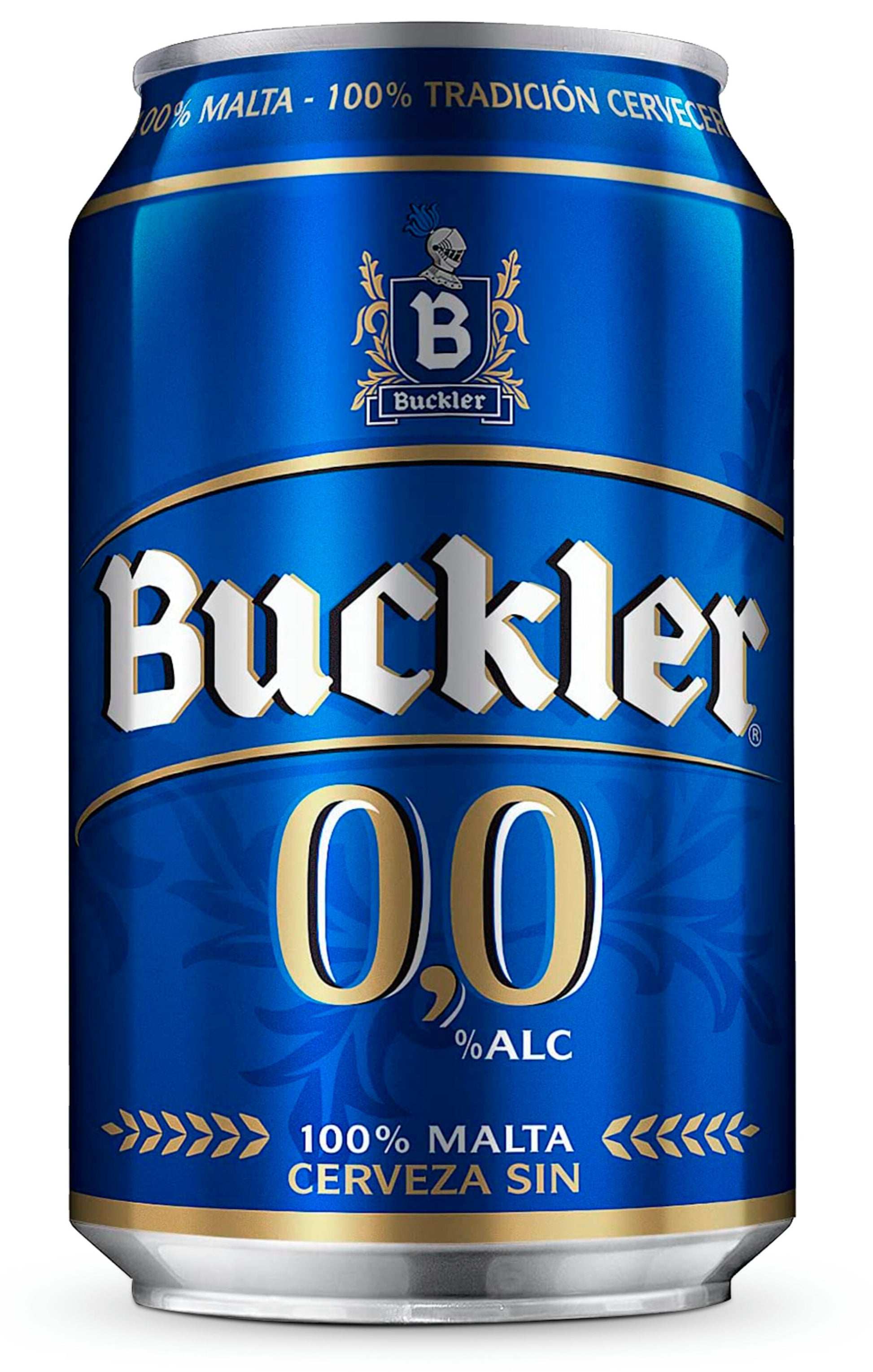 Cerveza rubia s/alcohol lata Buckler 330ml