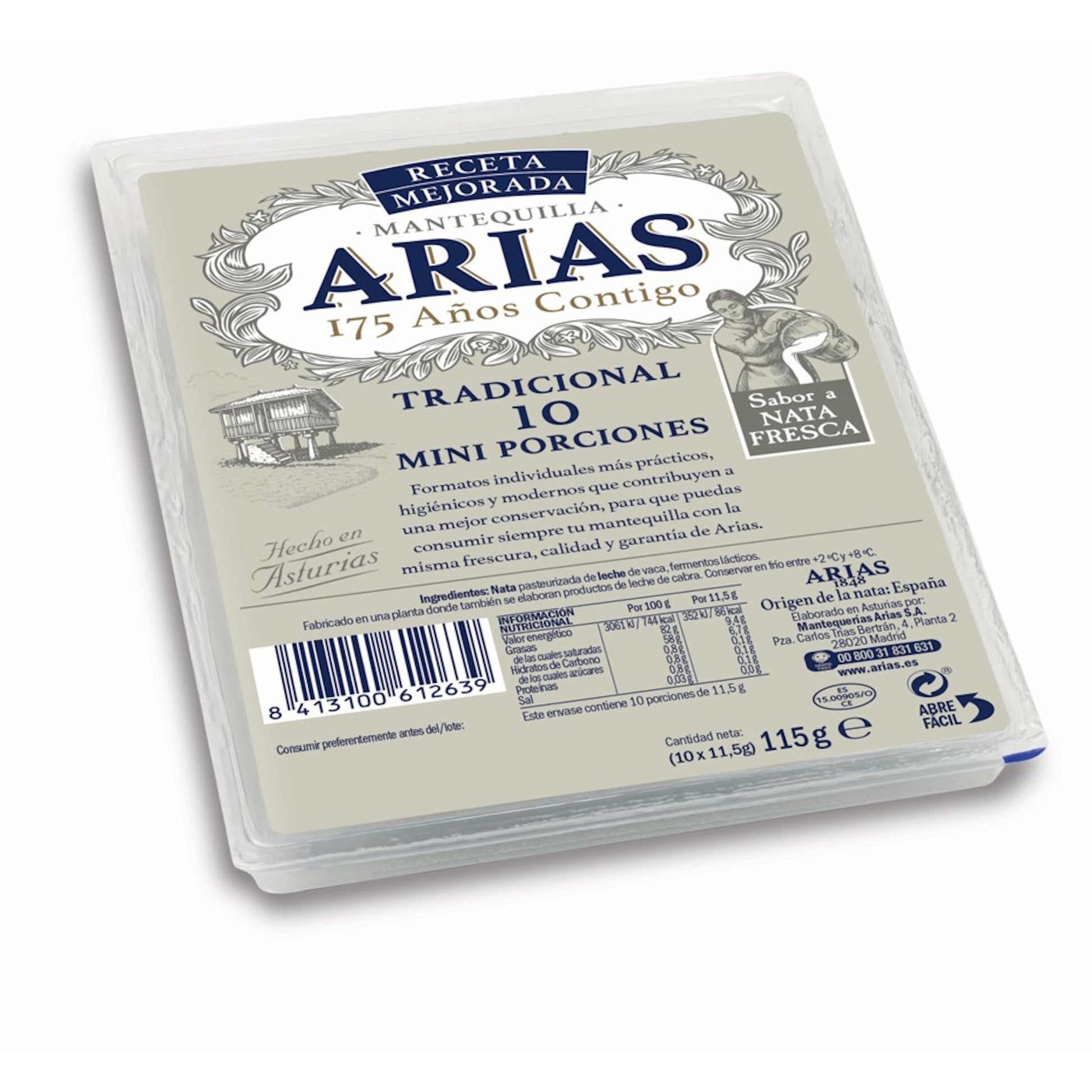 Mantequilla pastilla Arias p10 115g