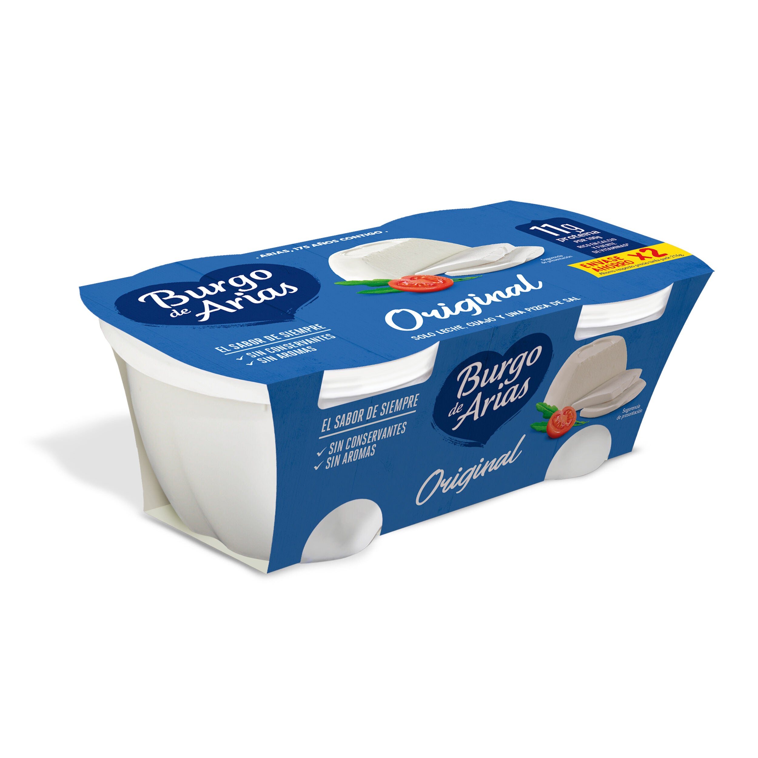 Queso fresco natural Burgo de arias p2 230g/u