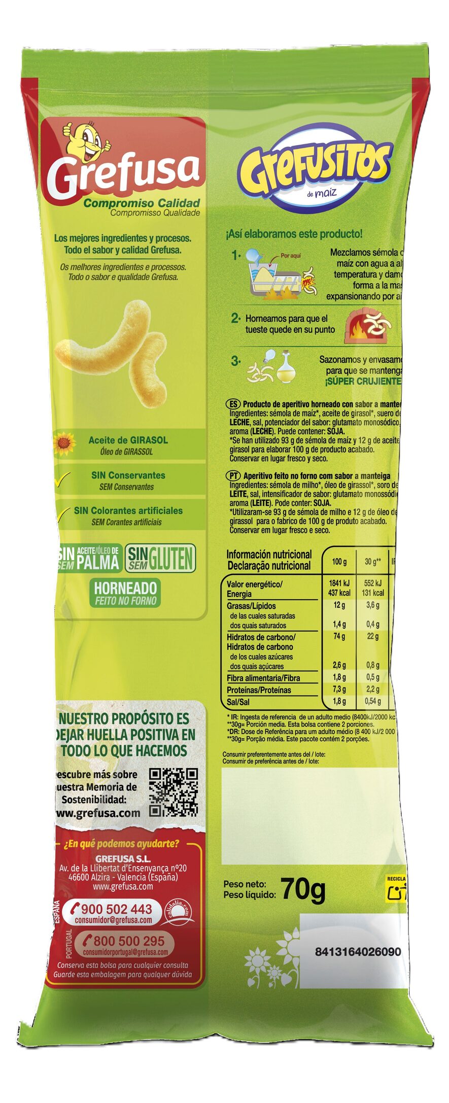 Gusanitos grefutubo Grefusa 70g