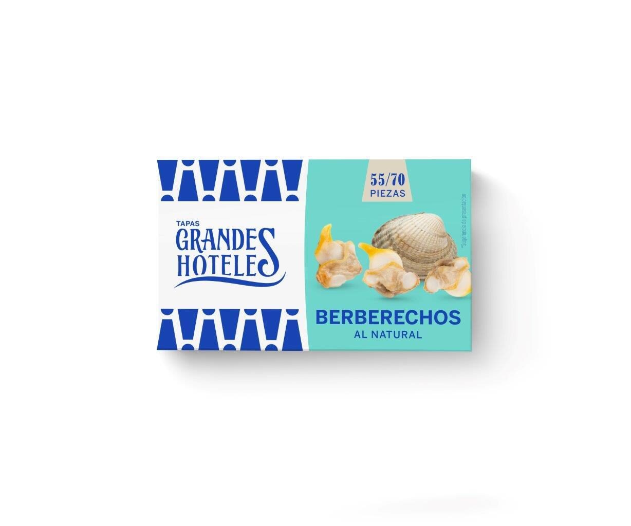 Berberecho natural 55/70 ol-120 Grandes hoteles 63g escurr