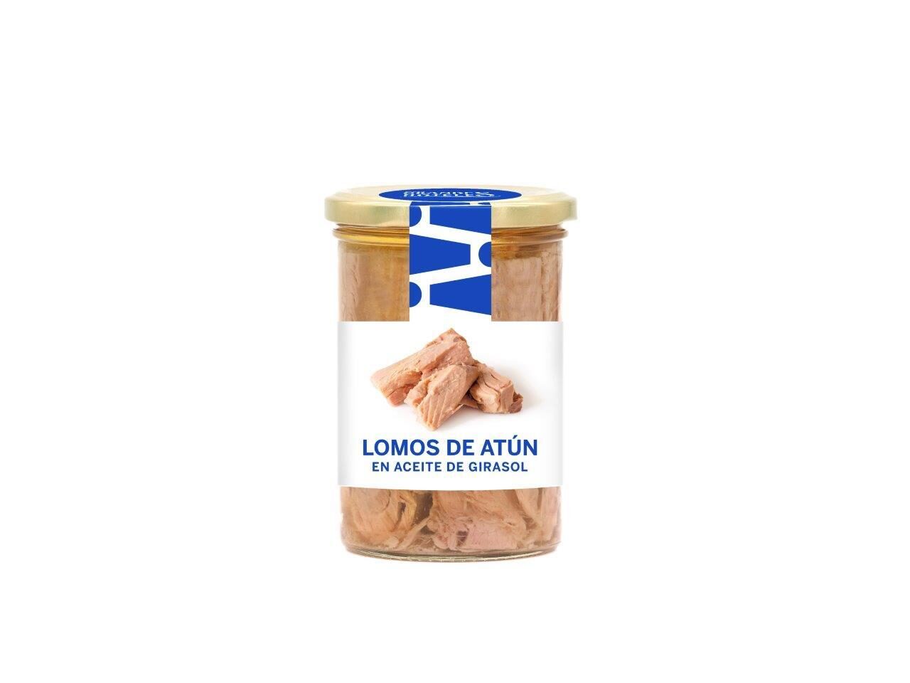 Lomos atun aceite girasol frasco Grandes hoteles 260g escurr