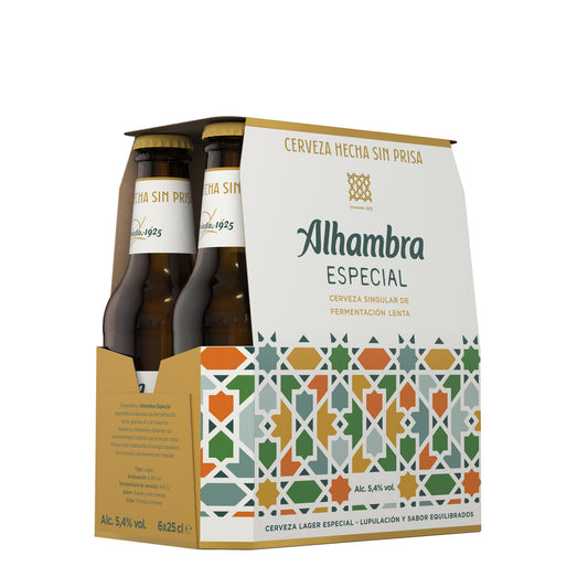 Cerveza especial cristal Alhambra p6 250ml/u La Despensa