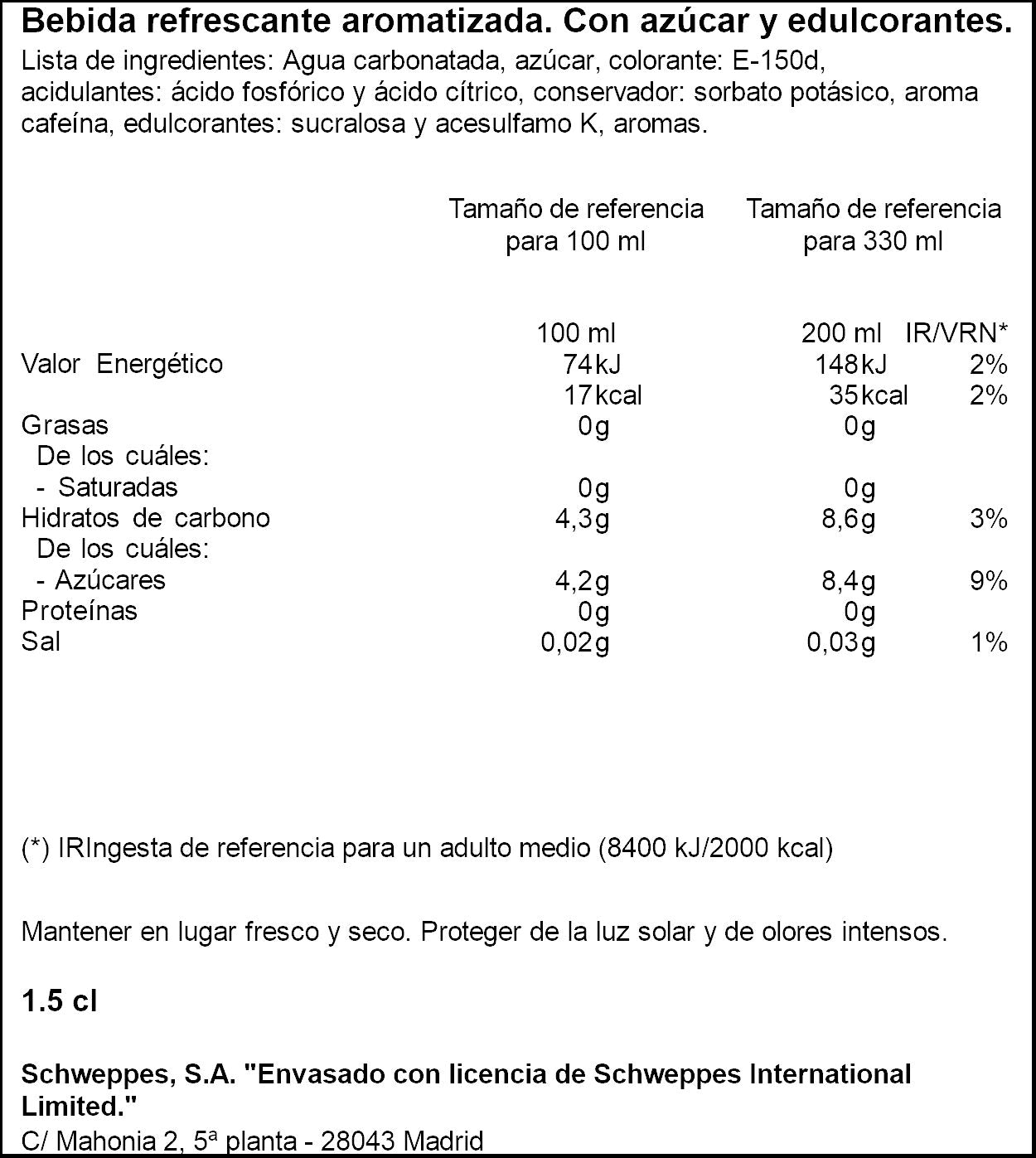 Refresco cola Dr pepper 1.5l