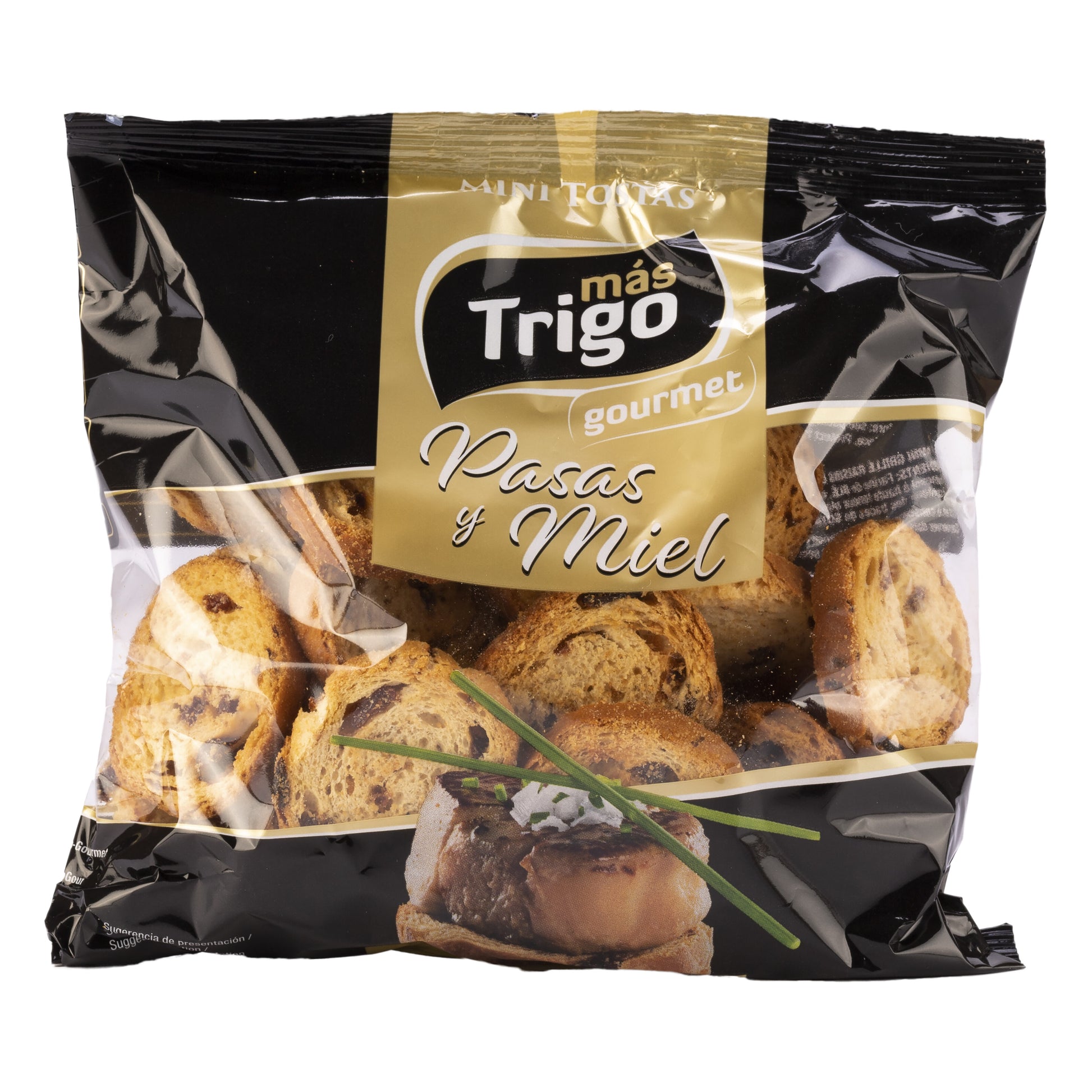 Mini tostas pasas y miel mas trigo 120g