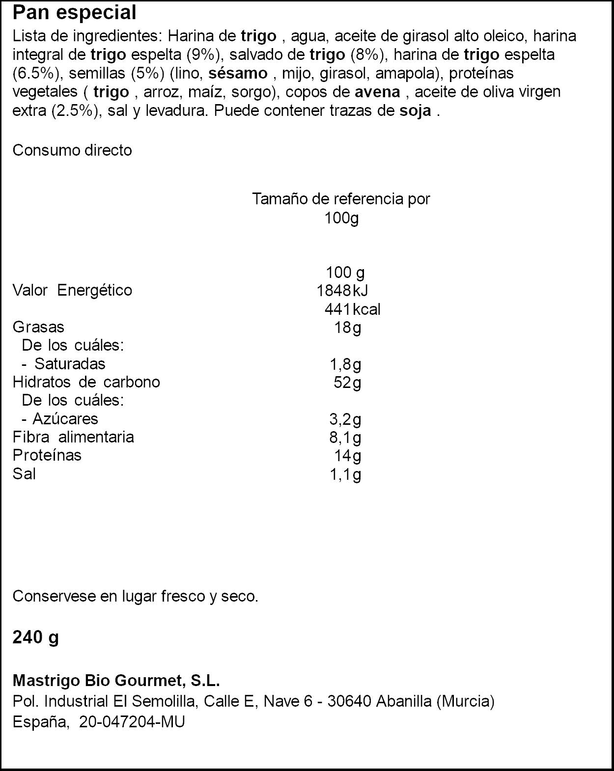 Crackers espelta integral mas trigo 240g