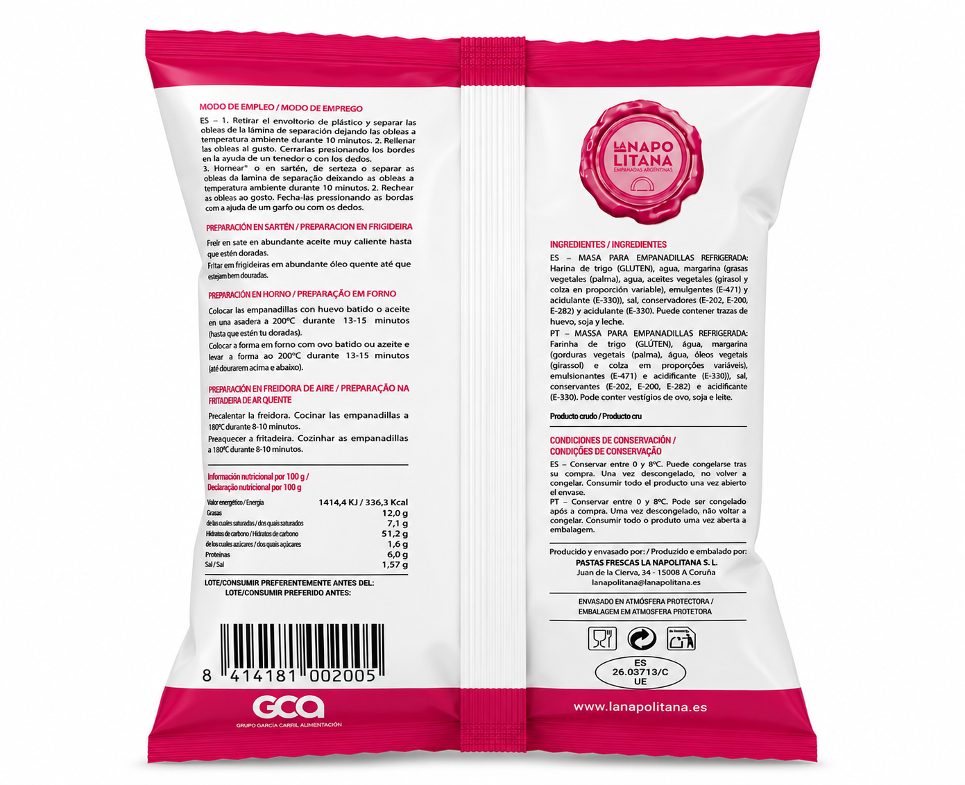 Masa empanadilla oblea La Napolitana 215g