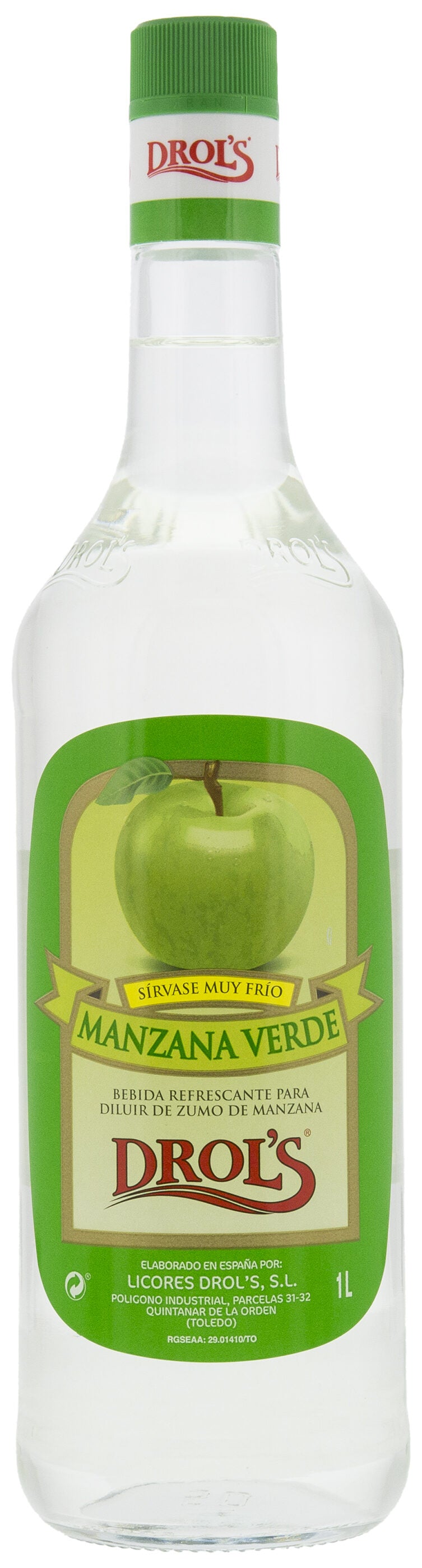 Licor manzana verde s/alcohol Drols 700ml