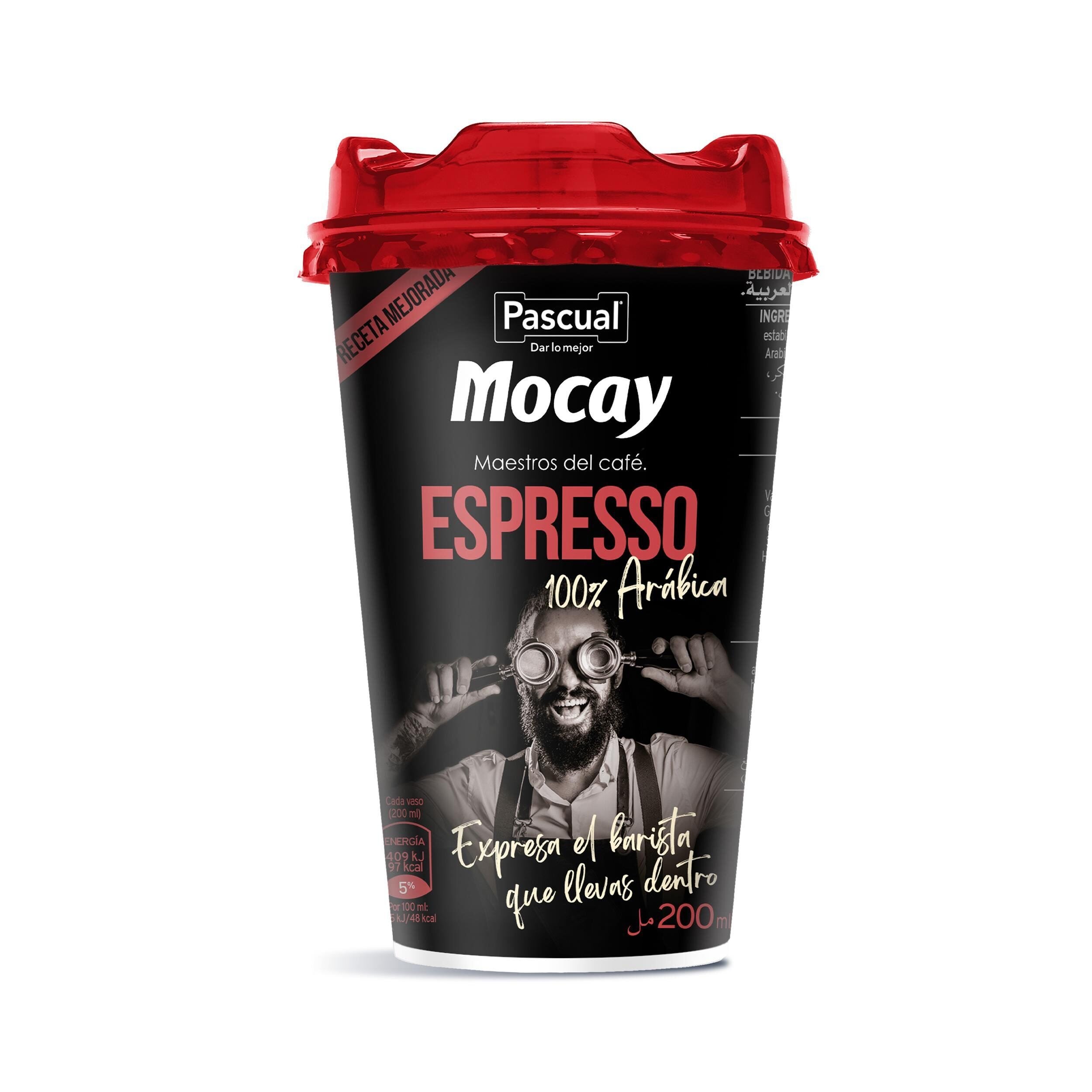 Café preparado espresso vaso Mocay 200ml
