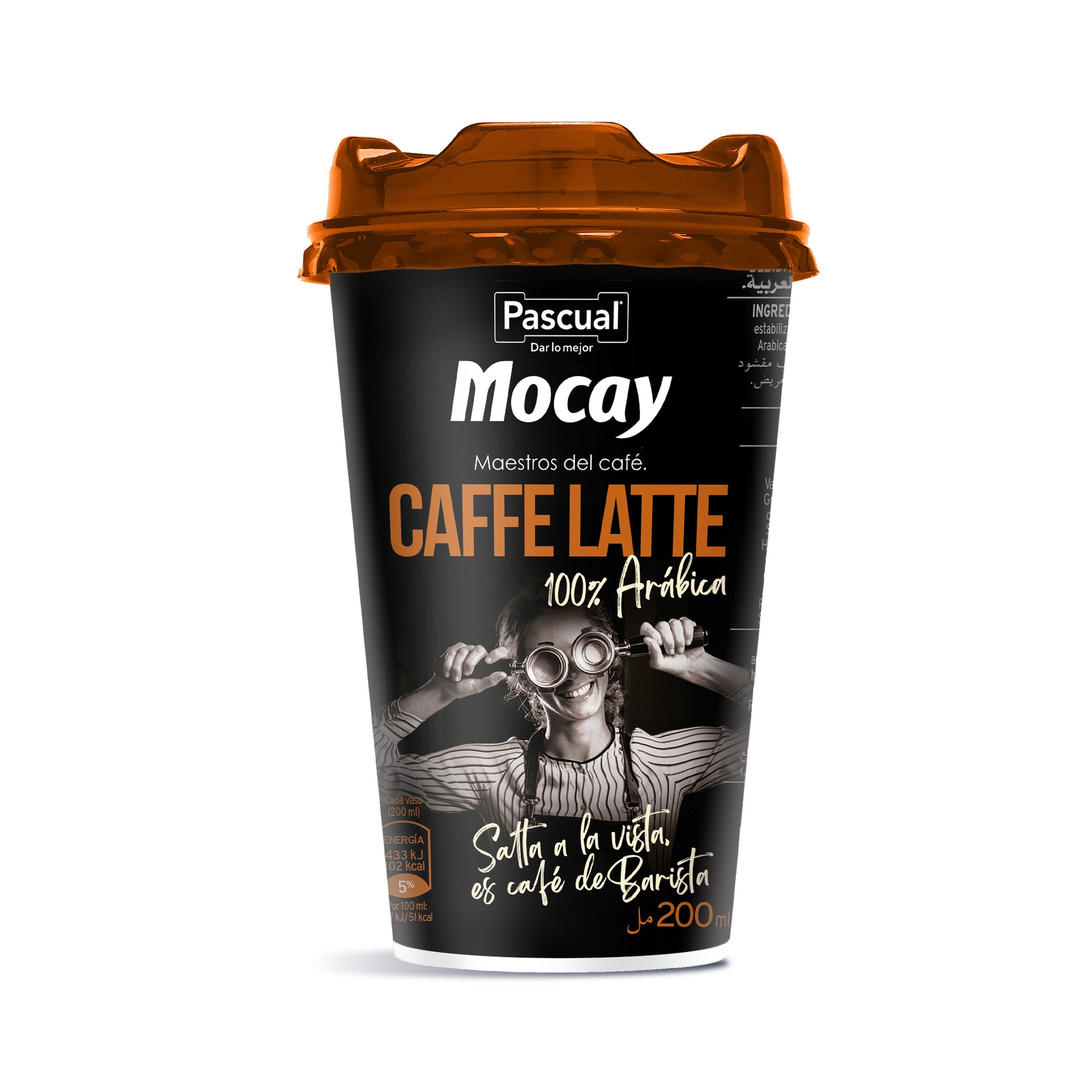 Café preparado caffe latte vaso Mocay 200ml