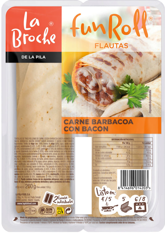 Flauta carne barbacoa/queso la Broche p2 260g La Despensa