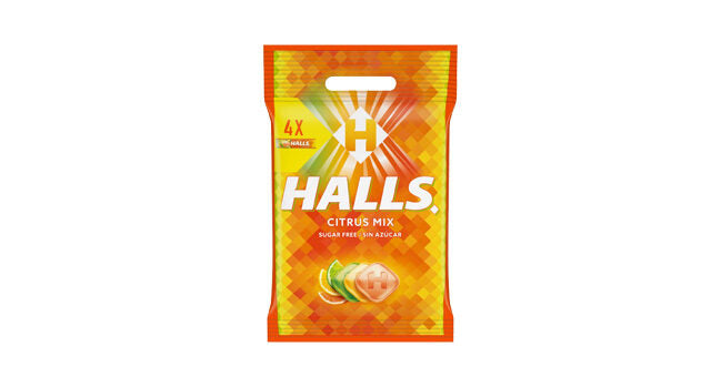 Caramelo s/azúcar citric vitam c Halls p4 128g