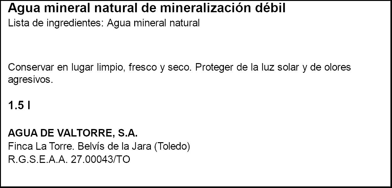 Agua mineral Fuentelajara 1.5l