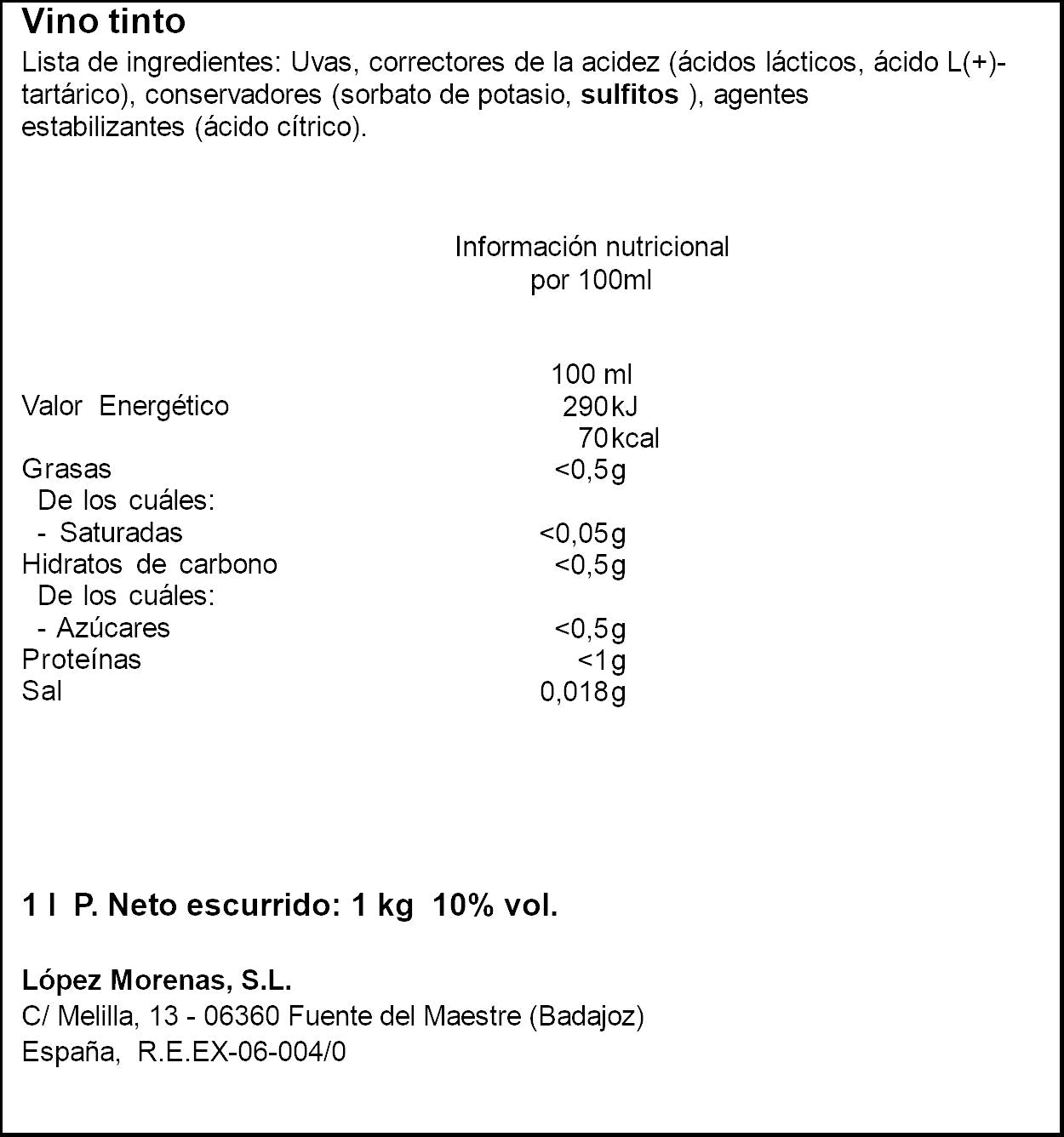 Vino tino mesa brik Gran duque 1l
