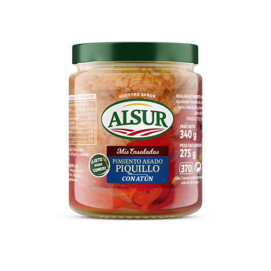 Ensalada pimientos c/atún cristal Alsur 275g escurr La Despensa