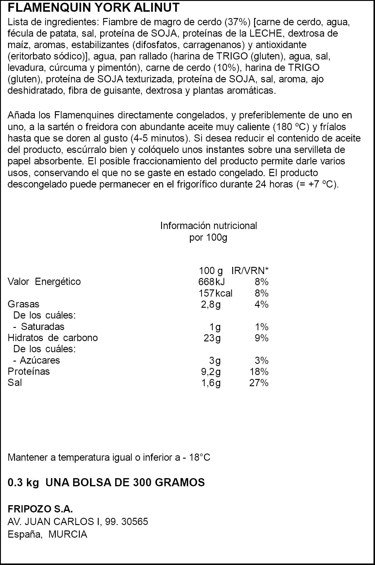 Flamenquin  Alinut 300g