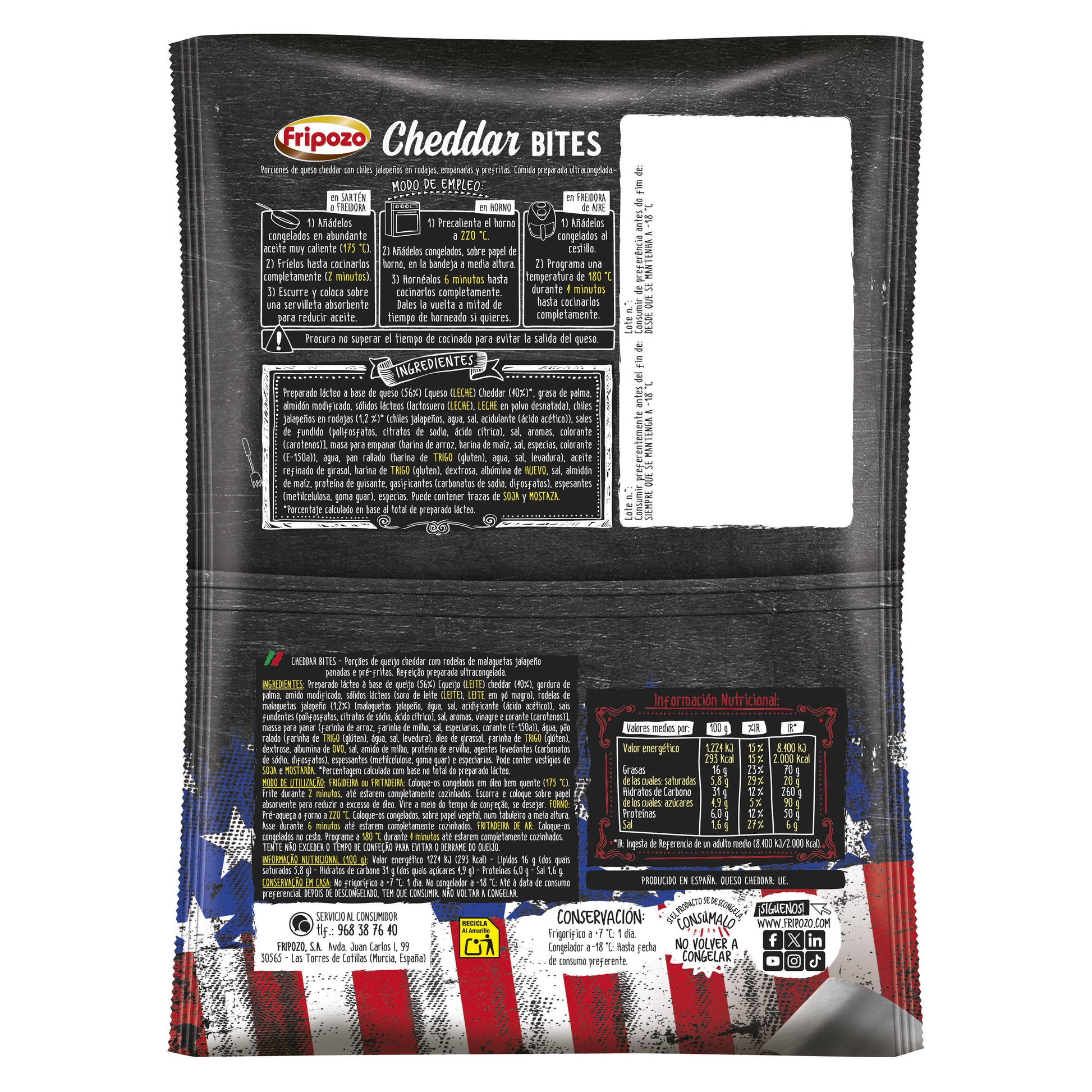 Cheddar bites Fripozo 250g
