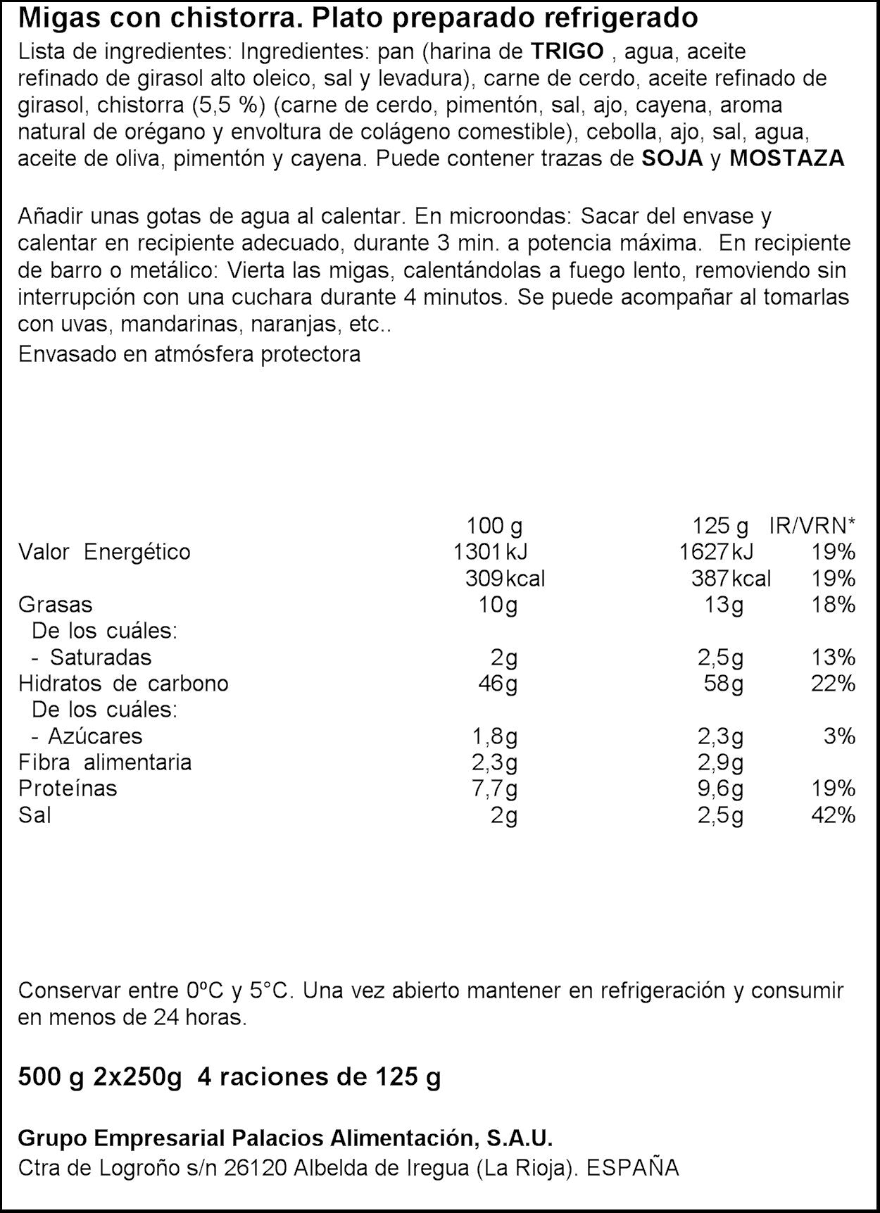 Migas chistorra Floristán p2 250g