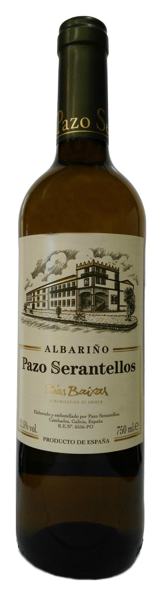 Vino blanco albariño d.o rias baixas Pazo de serantellos 75cl