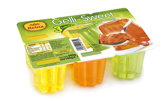 Gelatina geli sweet 3 sabores Reina p6 100g/u La Despensa