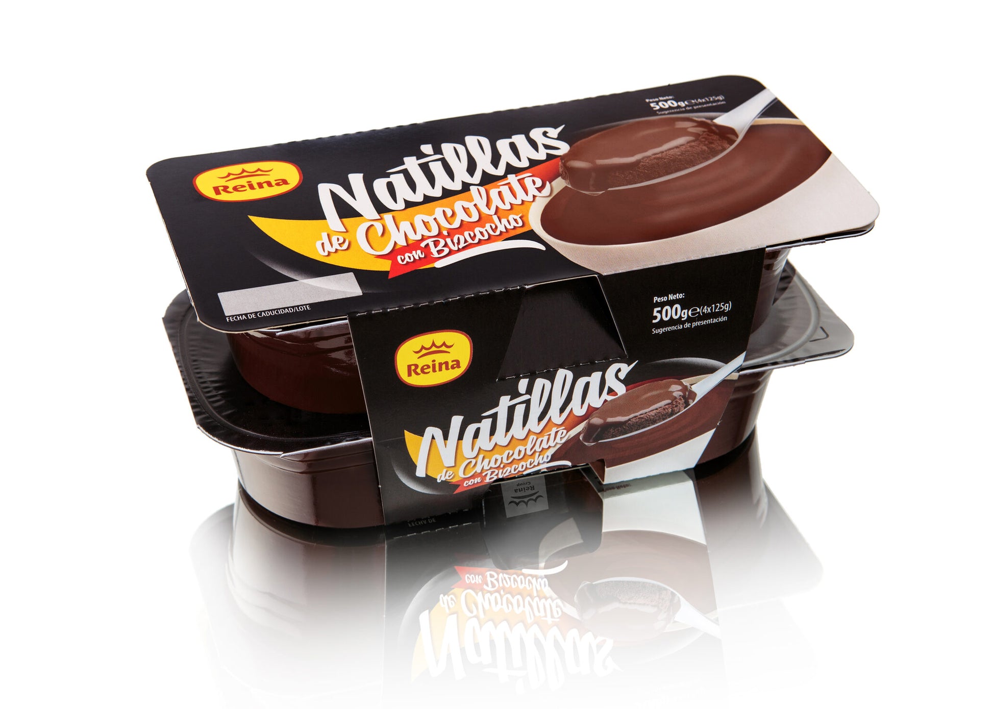 Natilla chocolate/bizcocho Reina p4 125g/u