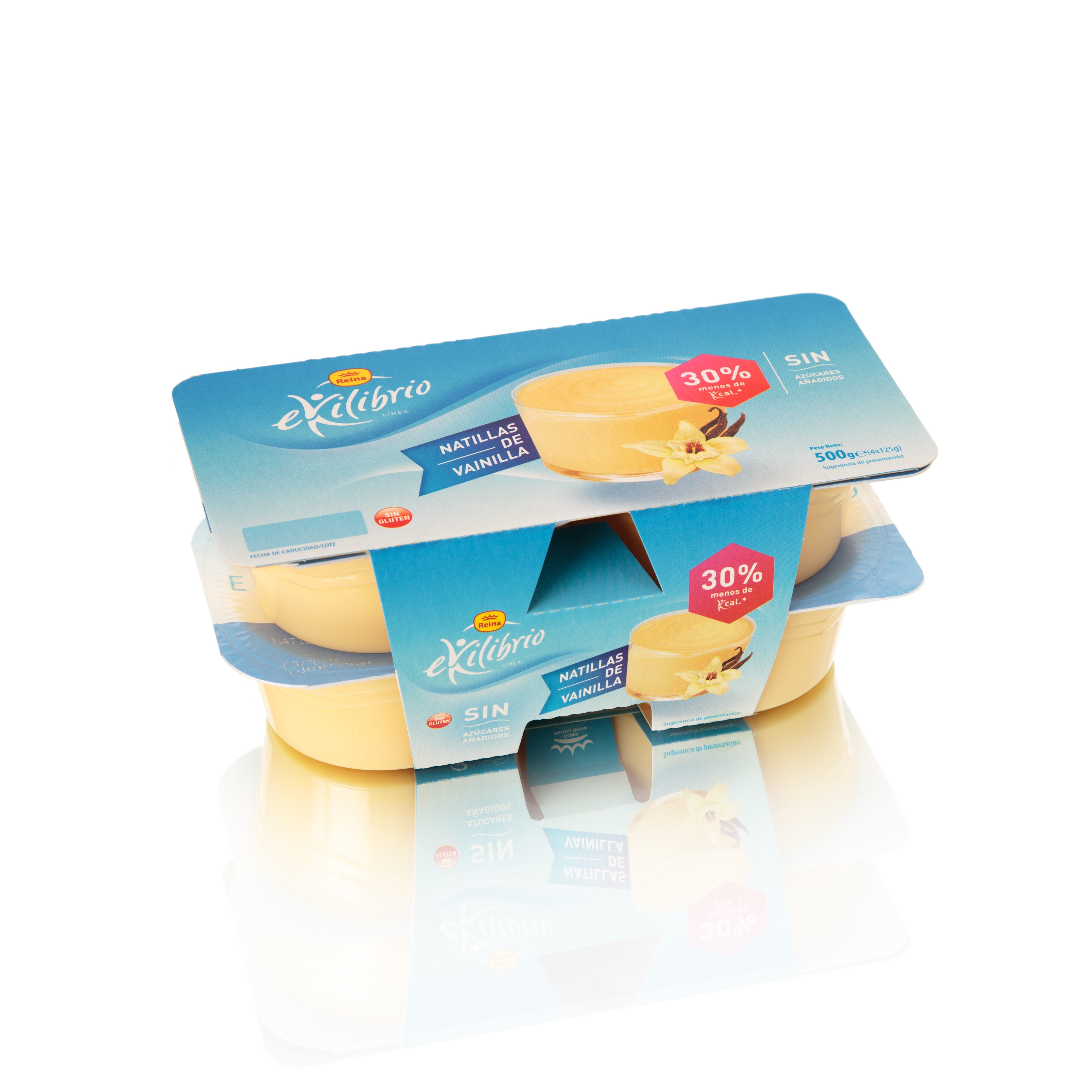 Natilla vainilla s/gluten s/azúcar Reina p4 125g/u