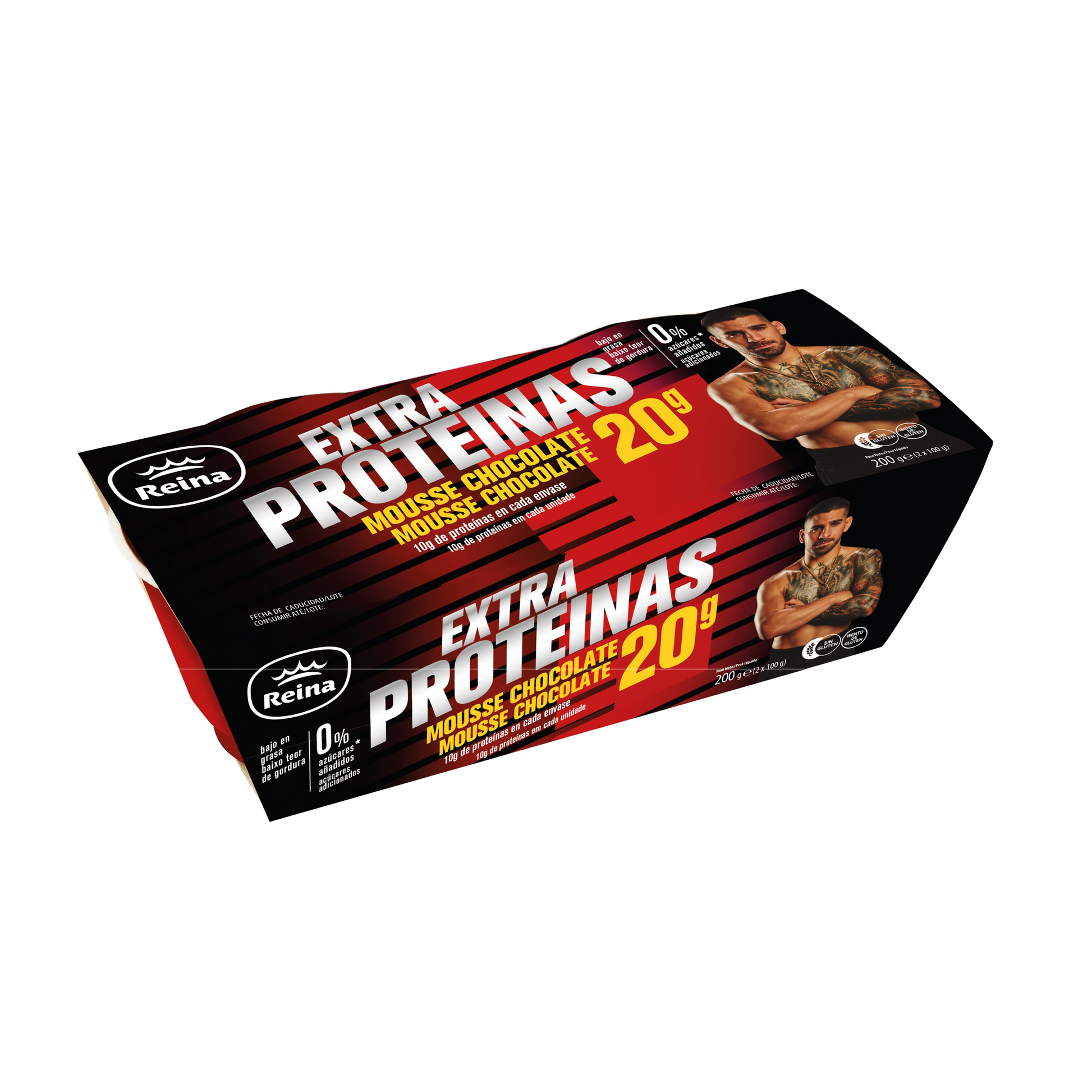 Mousse chocolate proteinas Reina p2 100g/u