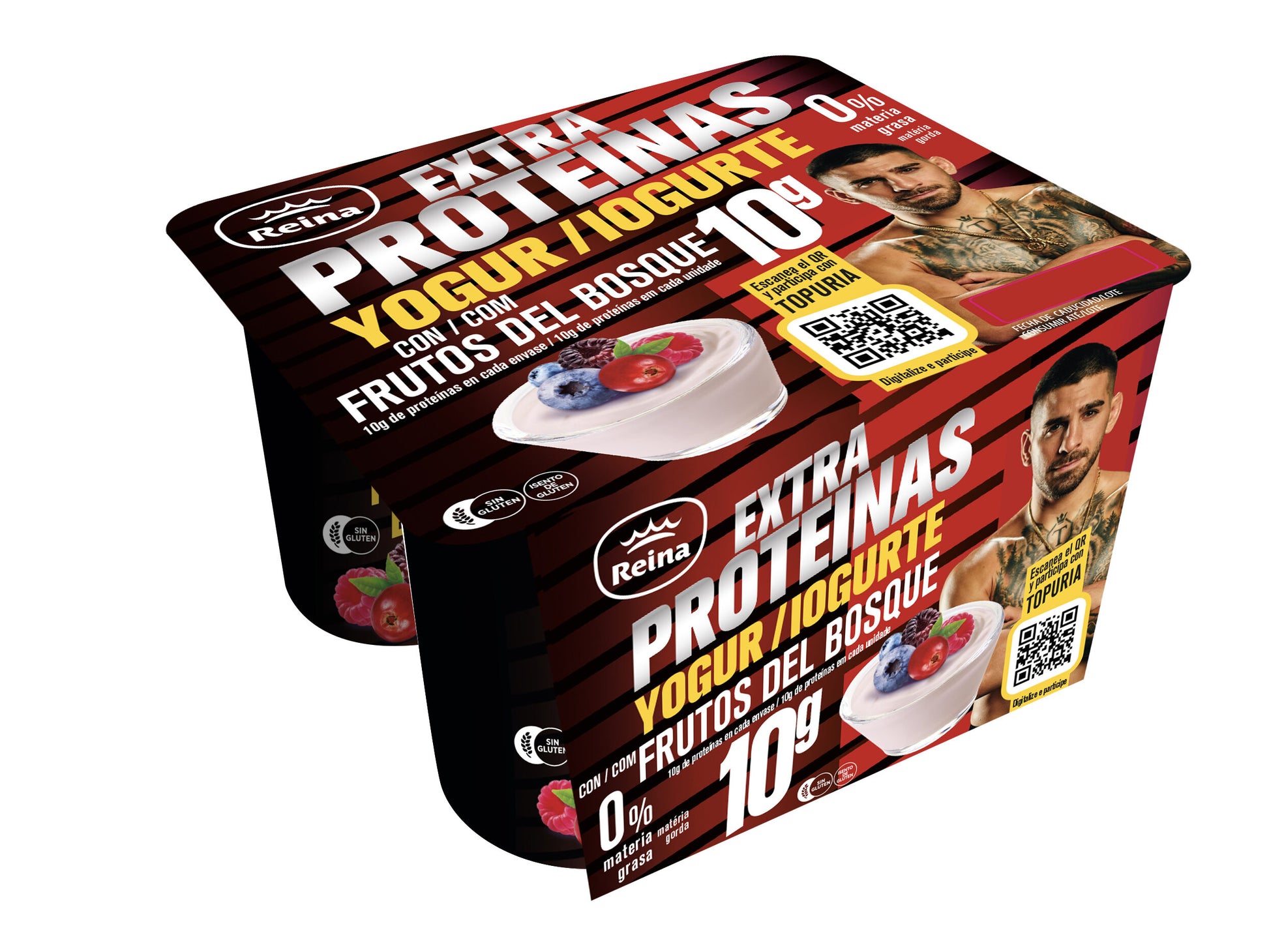 Yogur extra proteina frutos del bosque Reina p4 120g/u