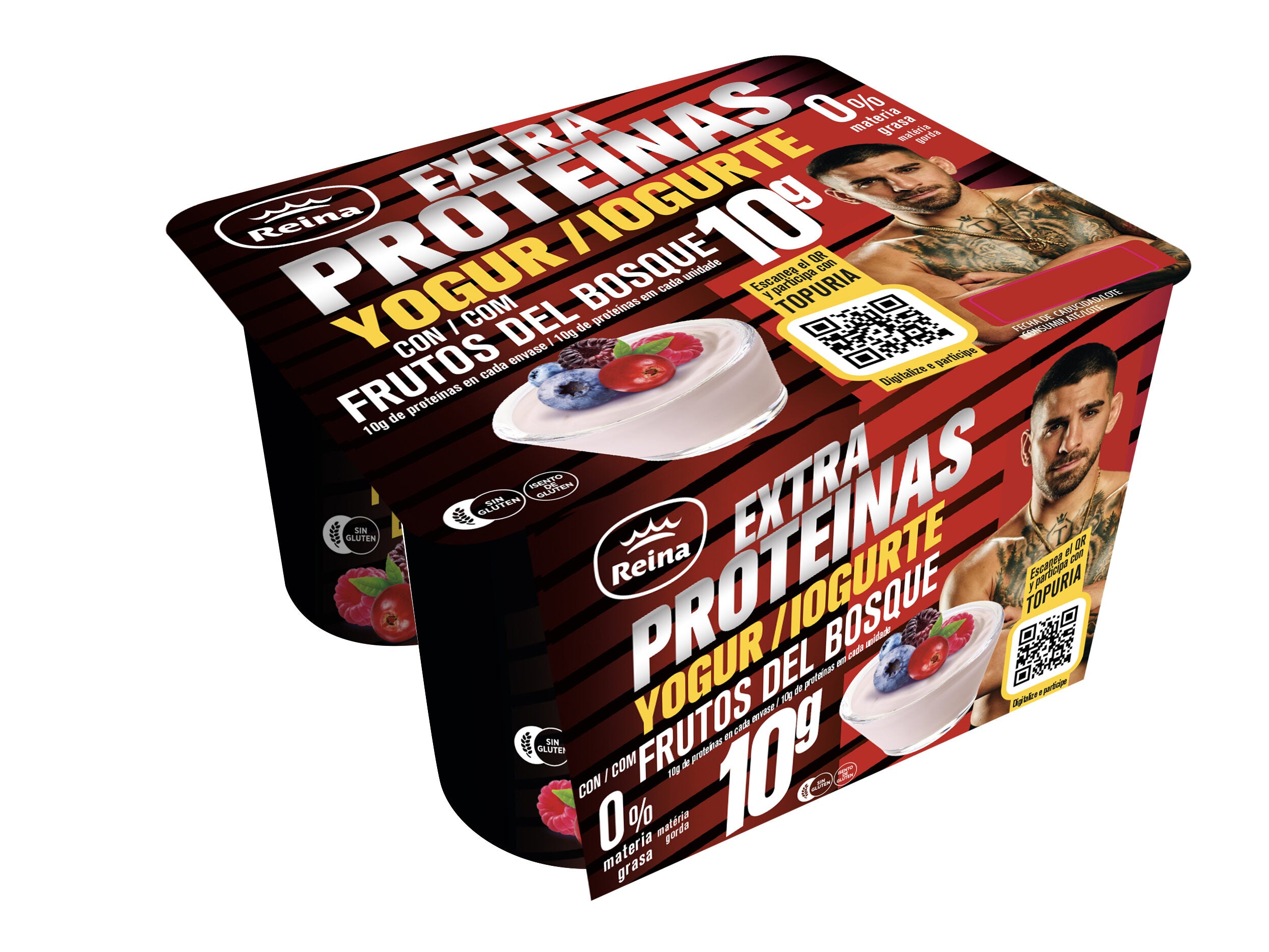 Yogur extra proteina frutos del bosque Reina p4 120g/u
