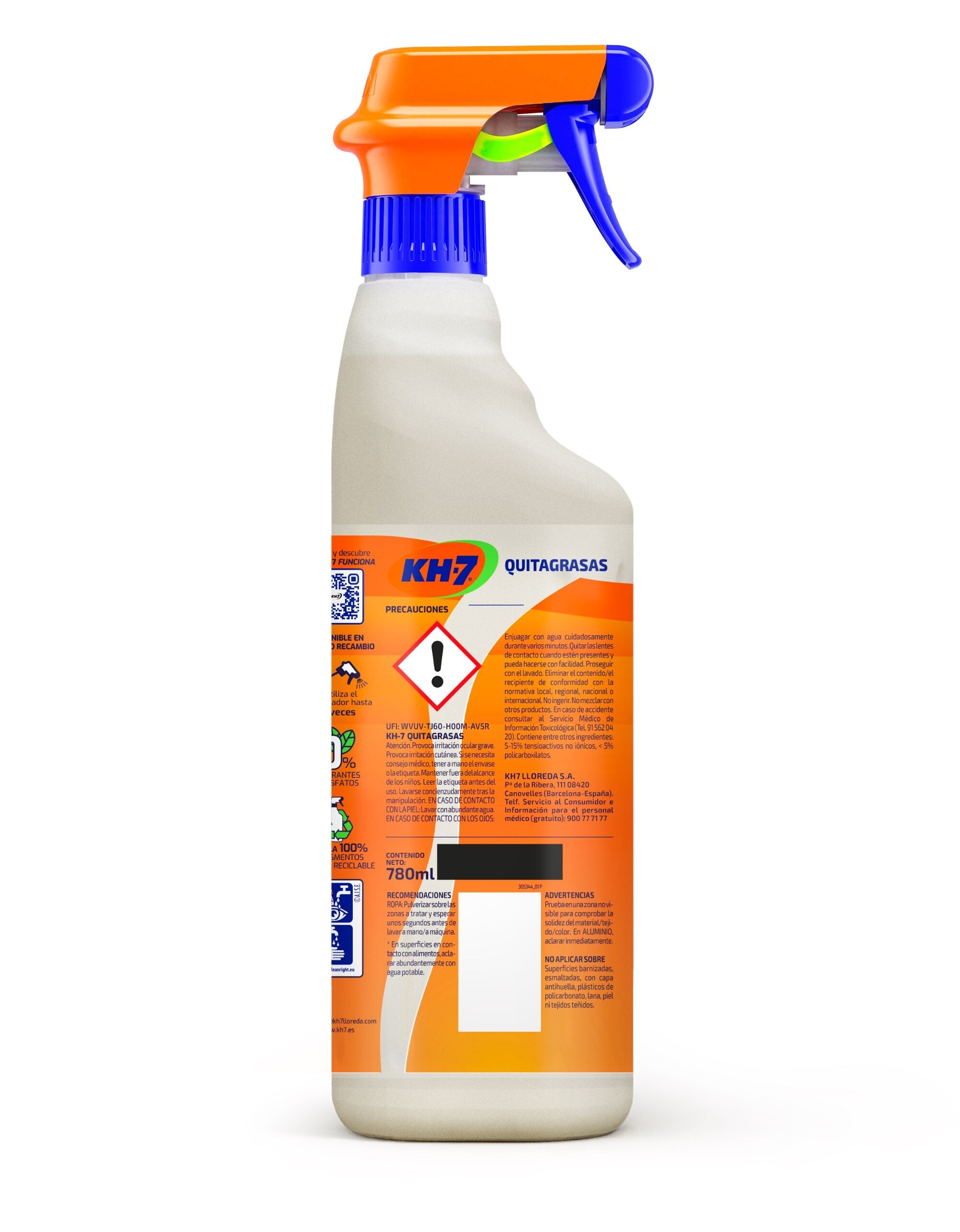 Desengrasante pulverizador Kh7 780ml