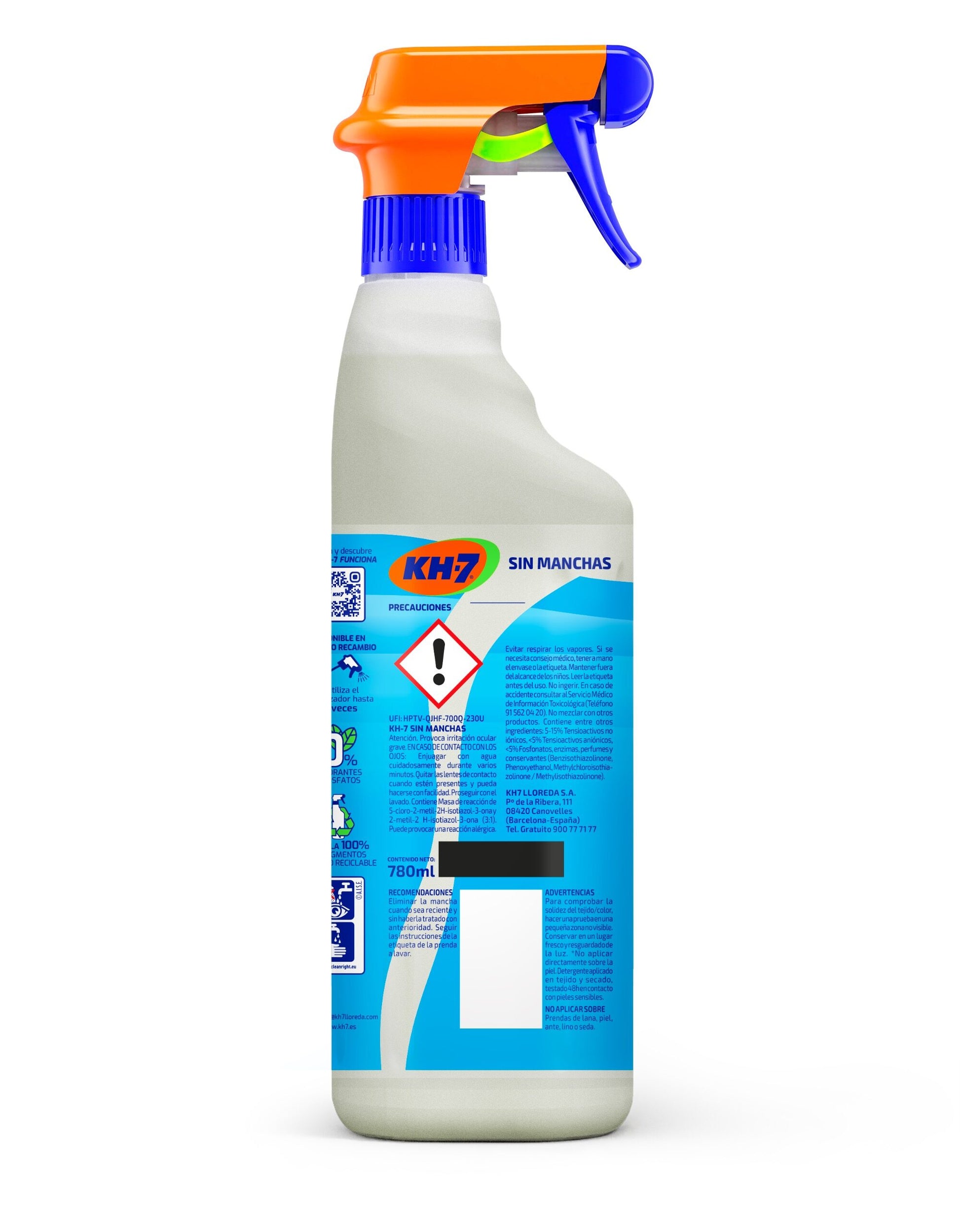 Quitamanchas ropa kh7 780ml