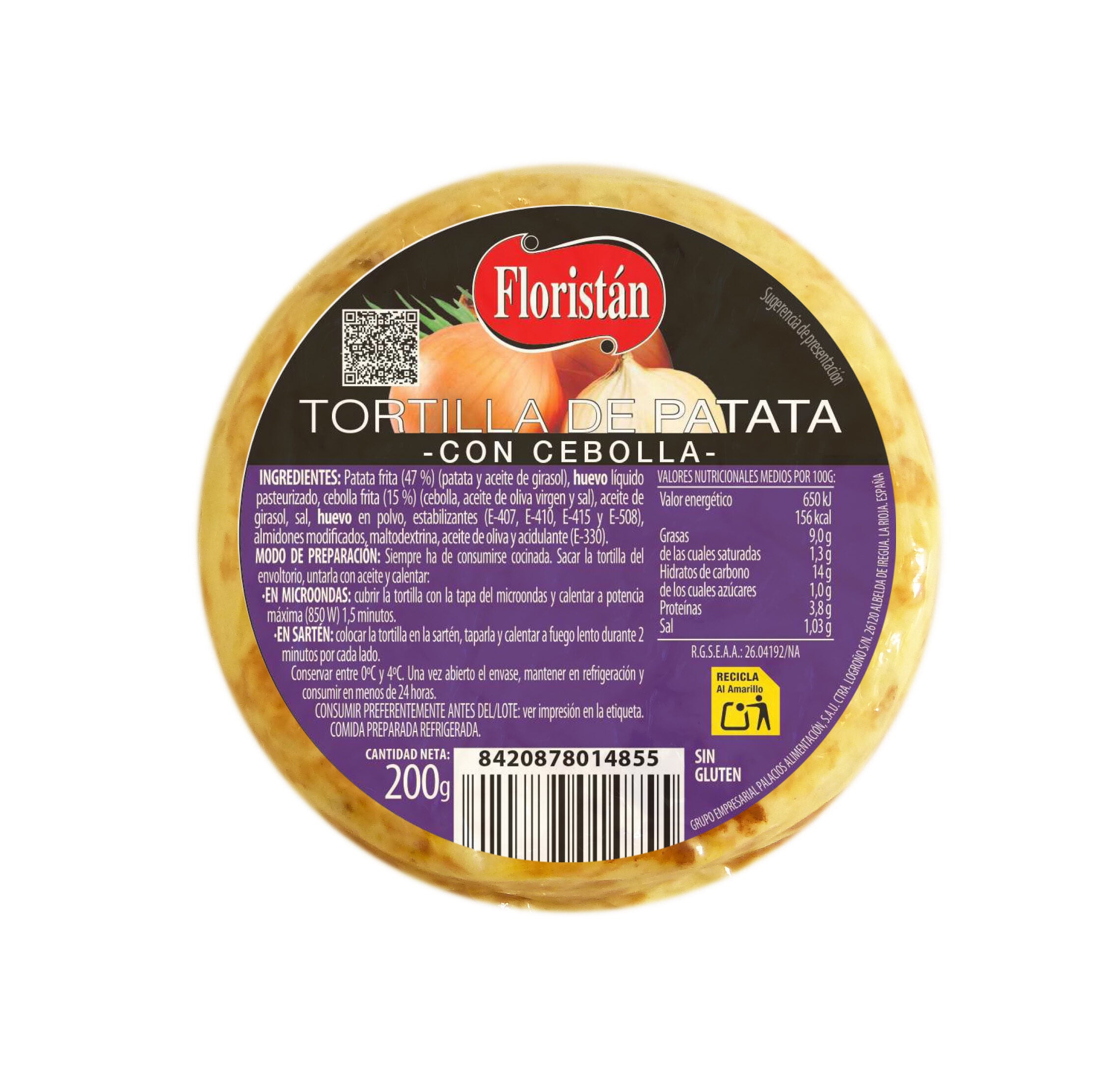 Tortilla c/cebolla Palacios 200g