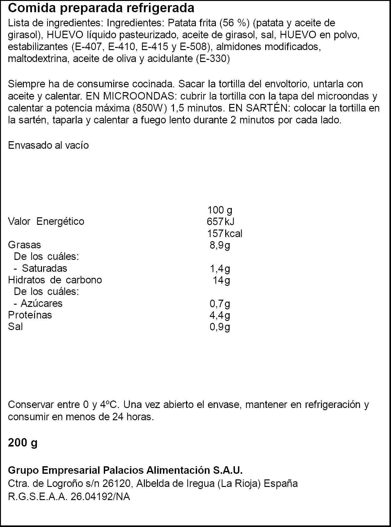 Tortilla s/cebolla Floristán 200g