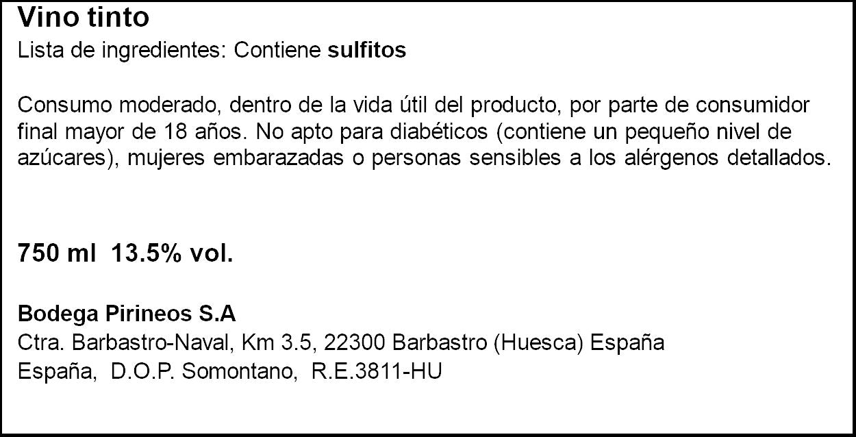 Vino tinto seleccion Montesierra Somontano 750ml