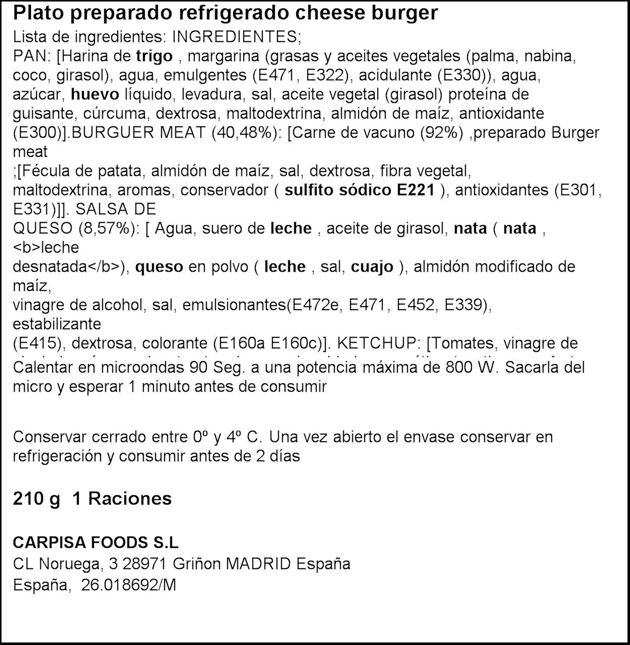 Cheese burger instant Brooklyn town 210g