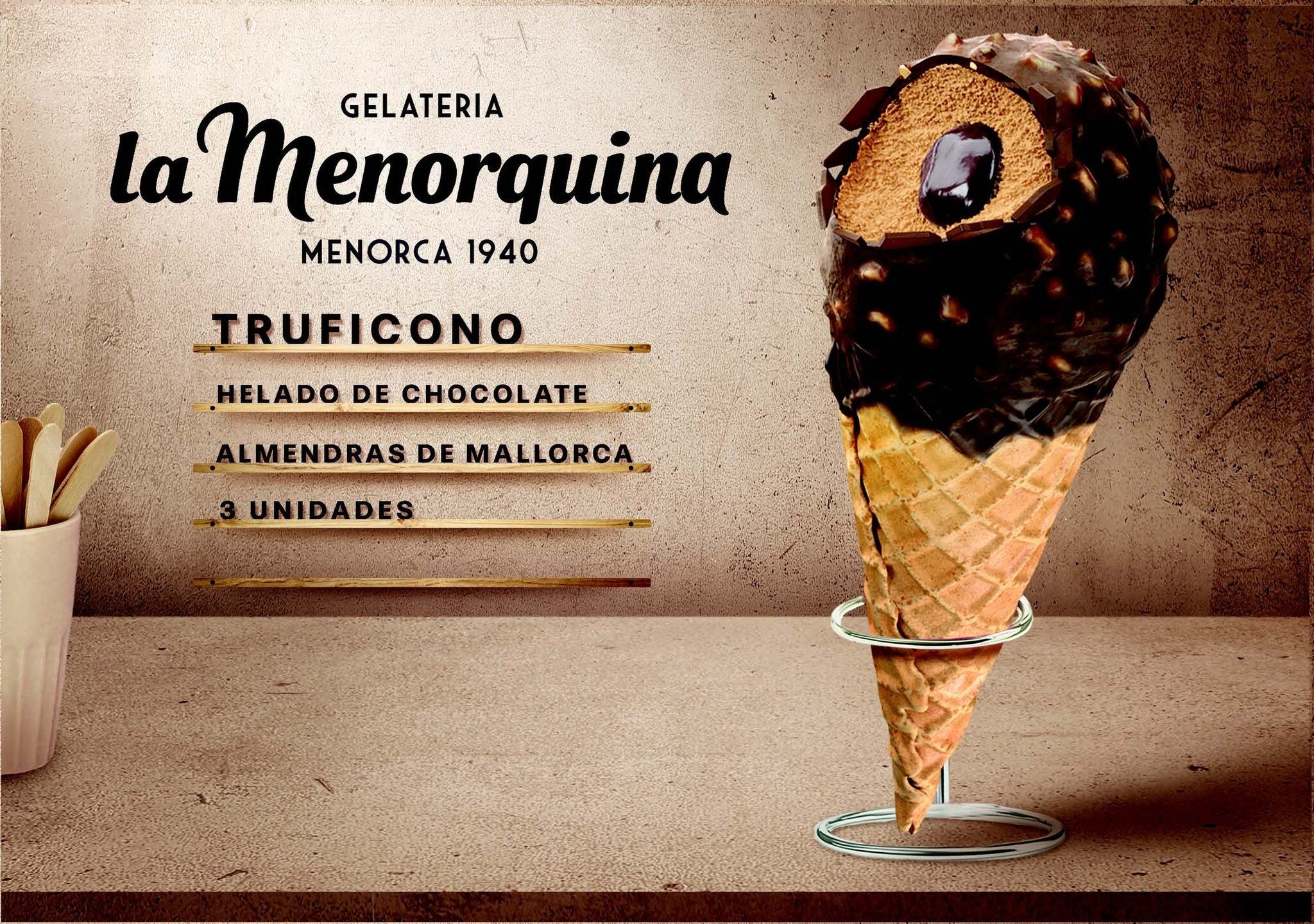 Cono alma de chocolate La menorquina p3x130ml