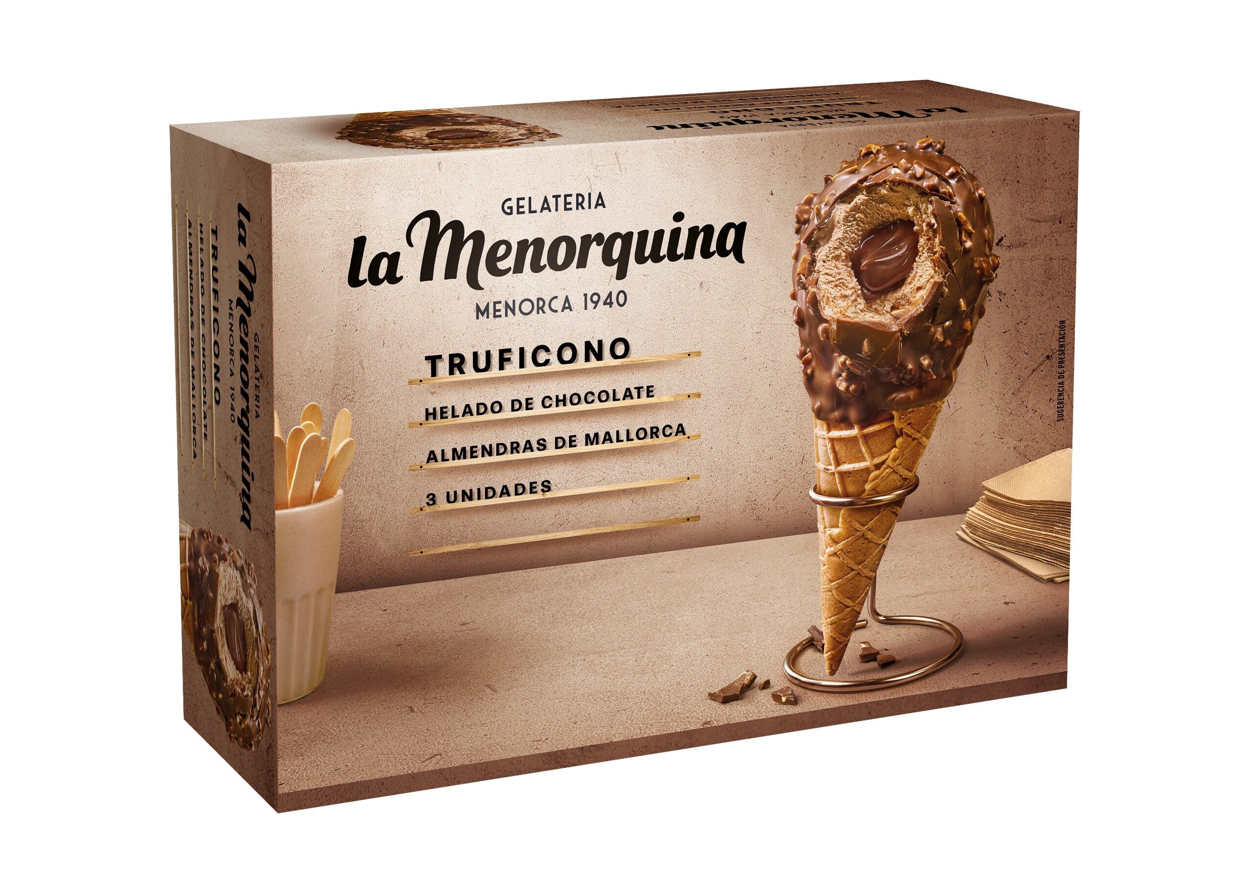 Cono alma de chocolate La menorquina p3x130ml