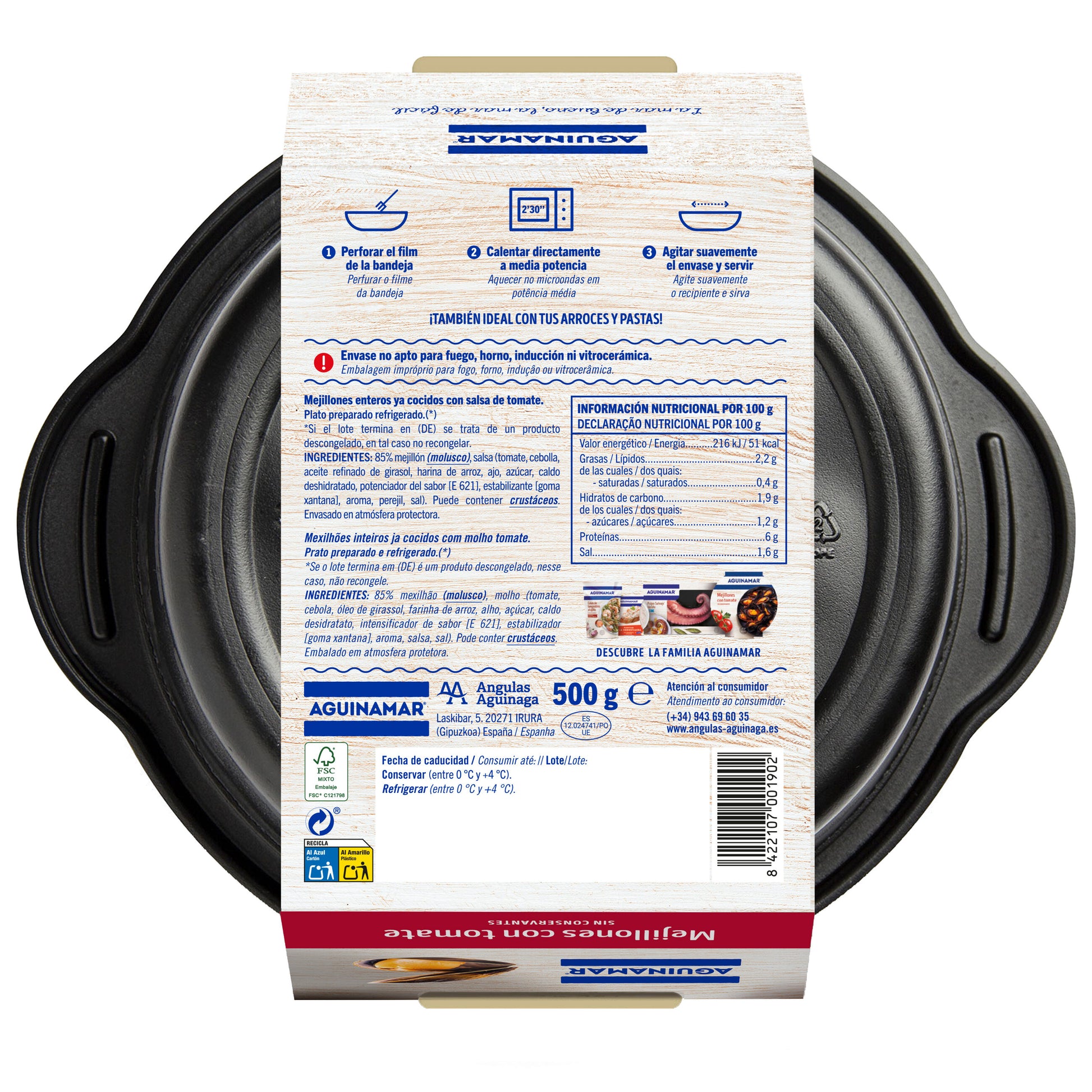MEJILLÓN  TOMATE LINAMAR 500G