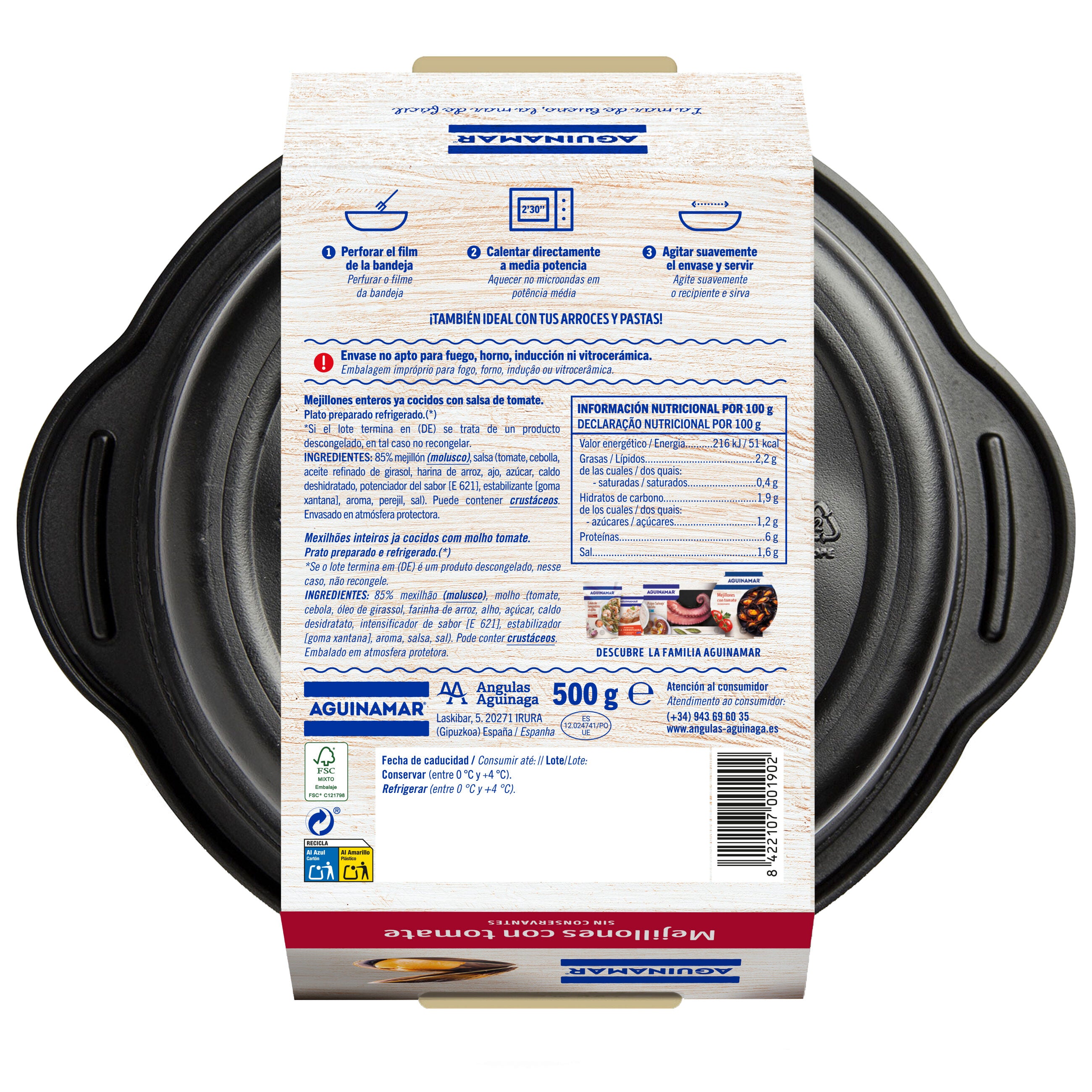MEJILLÓN  TOMATE LINAMAR 500G