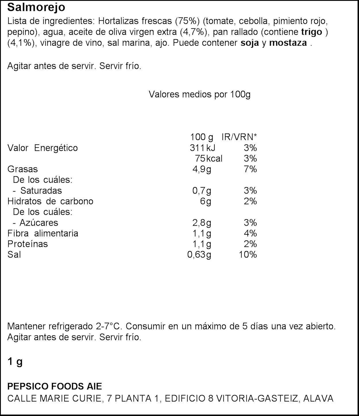 Salmorejo  Alvalle 1l