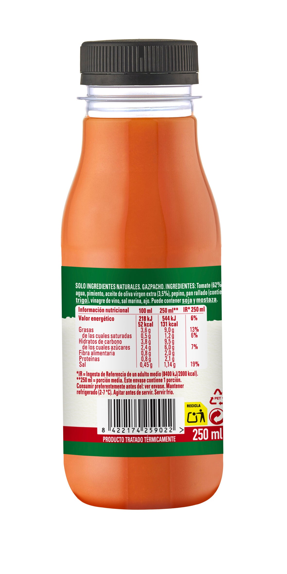 Gazpacho receta temporada pet Alvalle 250ml